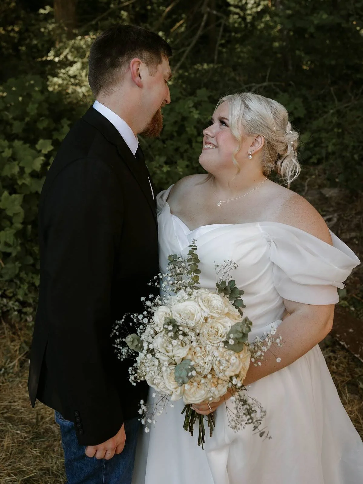 Tazzalyn & Nathanyel 
Tazzalyn radiates joy and elegance so having her in our boutique was just an honor! These photos perfectly capture her energy and love for her love, Nathanyel! Thank you for allowing us to be a part of your wedding processβ€