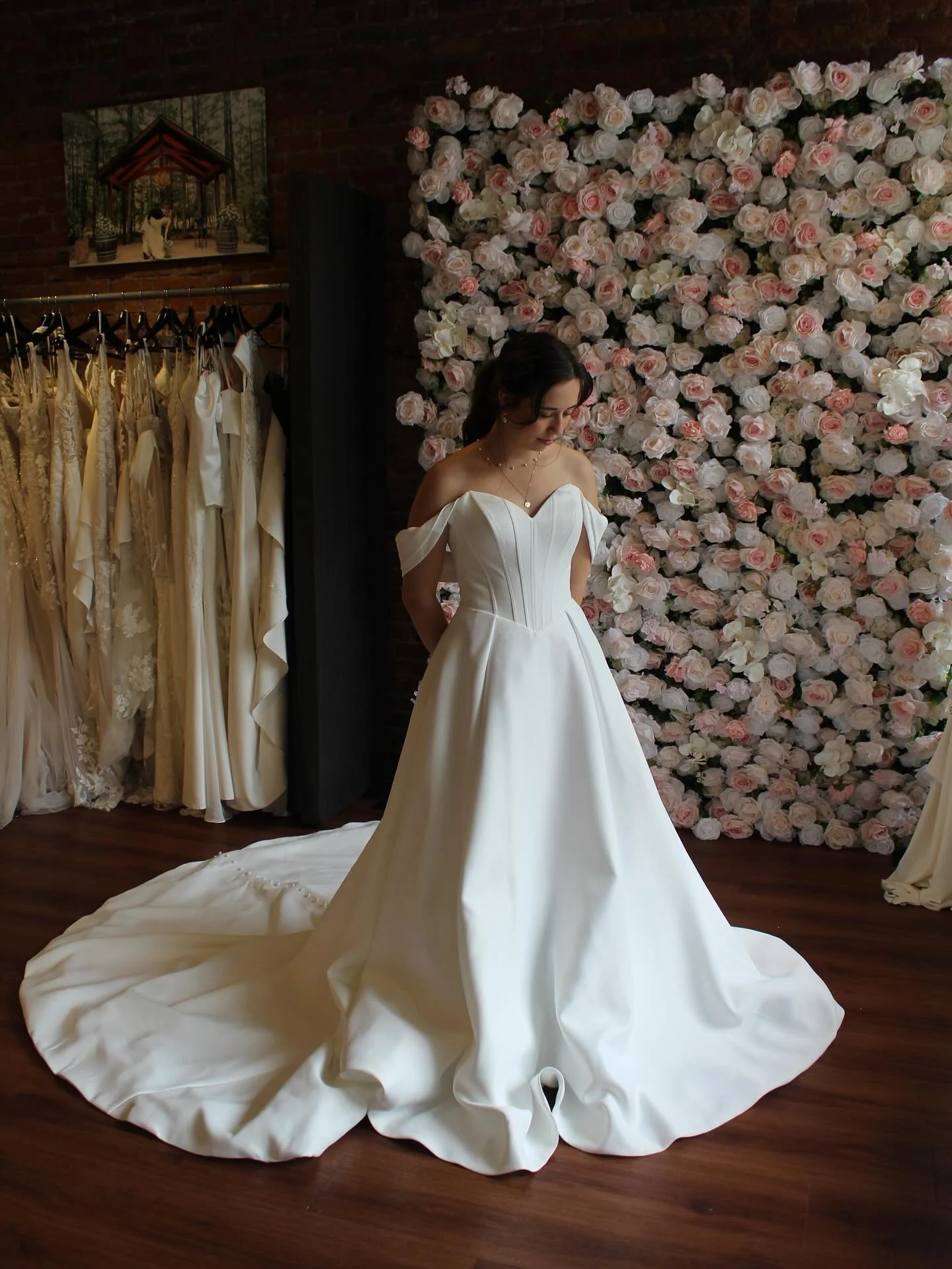 NEW NEW NEW by @paige_young_collection 
1- ‘Bridgette’
2- ‘Lauren’ 
3- ‘Ingrid’ 
4- ‘Daisy’ 
5- ‘River’ 
#merrimebridal #bridalboutiques #weddingdress #bride #bridal #timelessbride #oregon