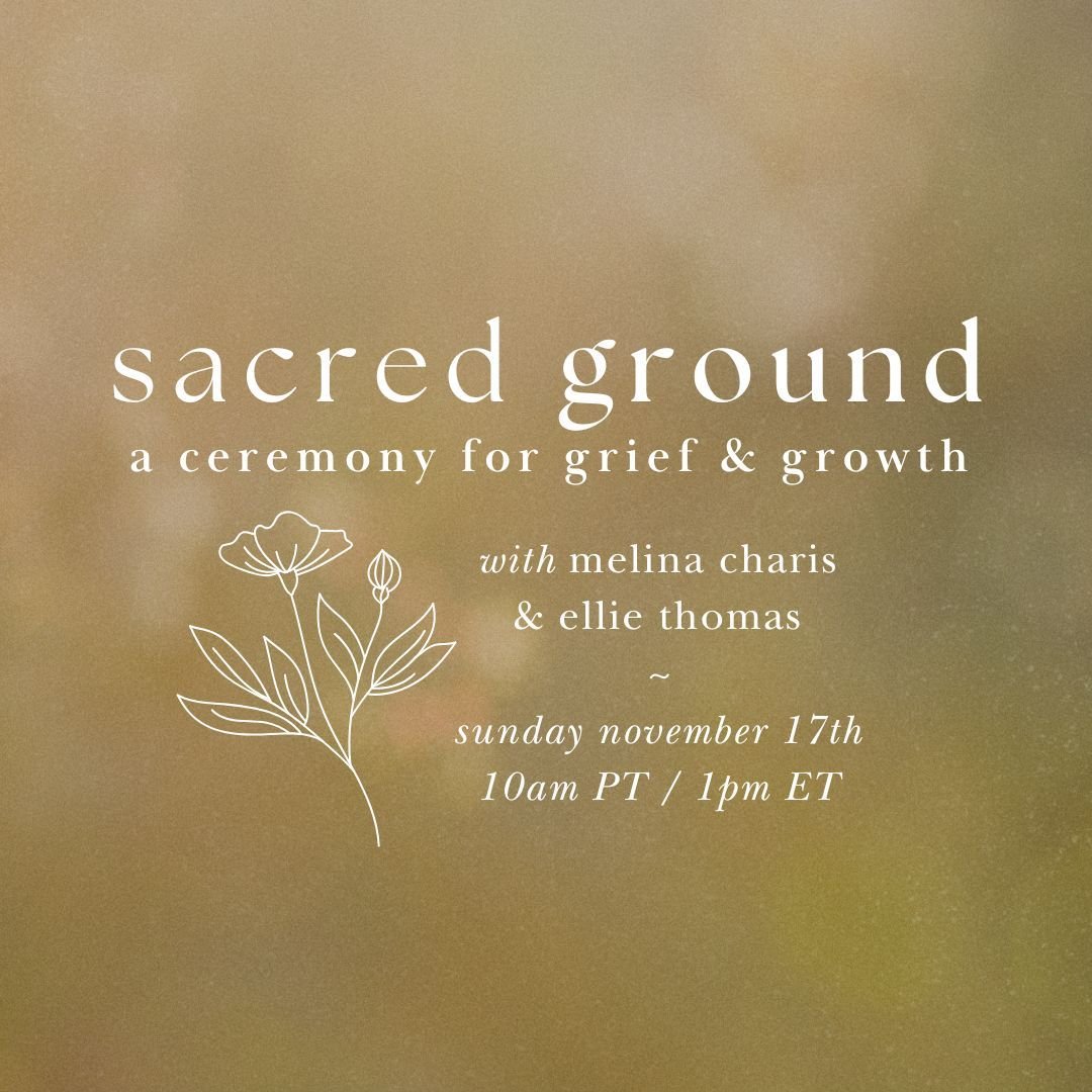 ✨LAST CALL FOR SACRED GROUND✨

This Sunday, we gather for our first Sacred Ground community event.&nbsp;This is not your average grief experience. It is a deeply embodied ceremonial and communal gathering, held by two women who have intimately walked