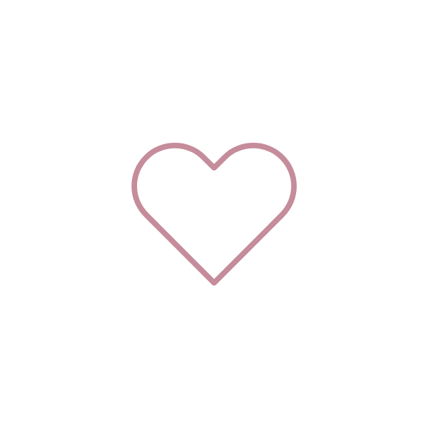 A hand holding a pink outlined heart