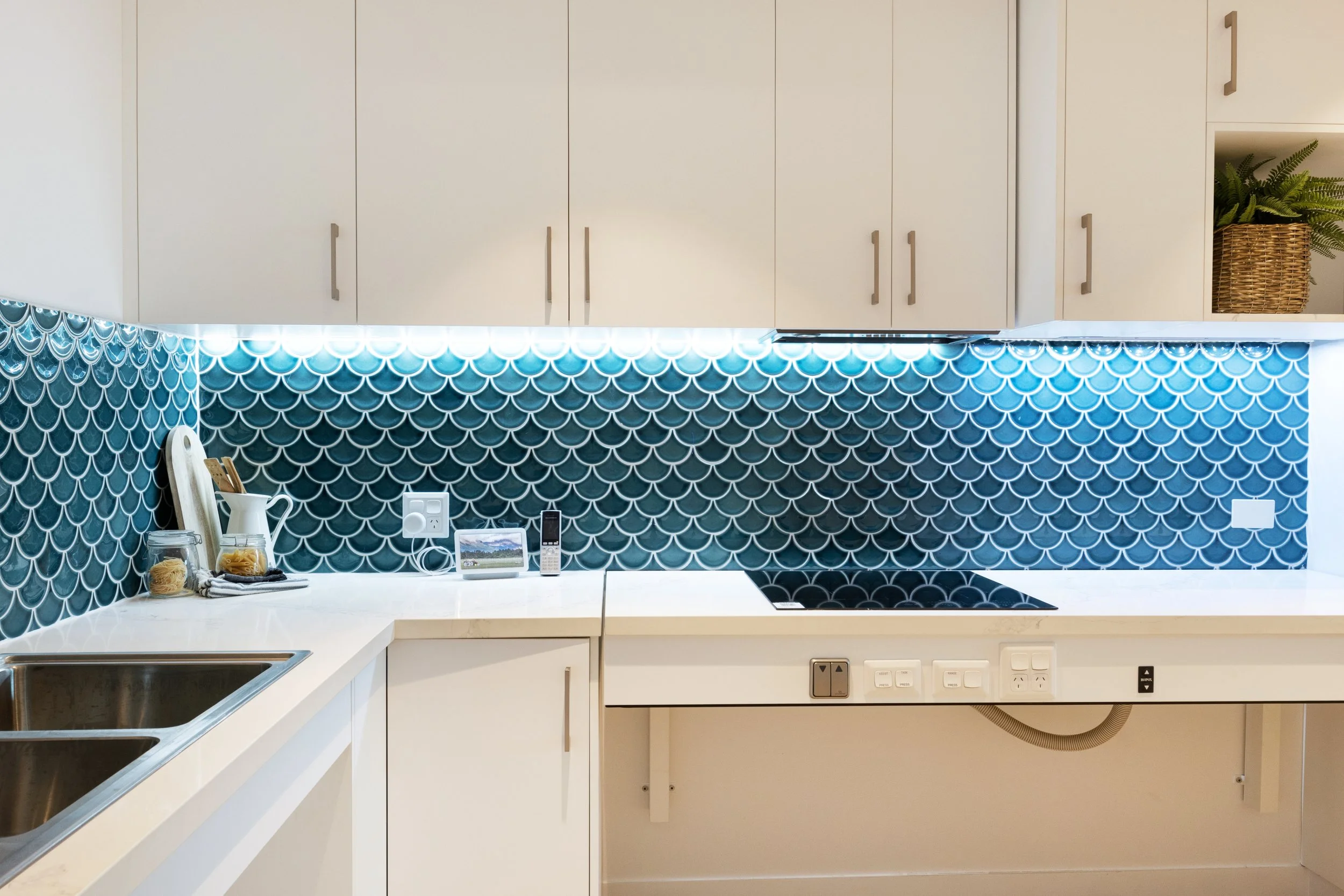 The accessible kitchen in the Leben Homes Specialist Disability Accommodation (SDA) in Rockhampton