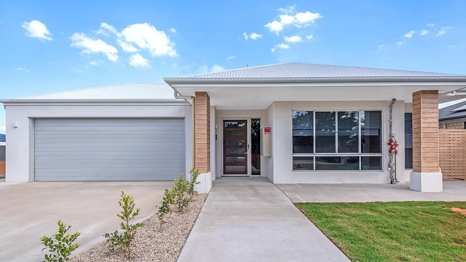 The facade of the Leben Homes specialist disability accommodation in Emerald