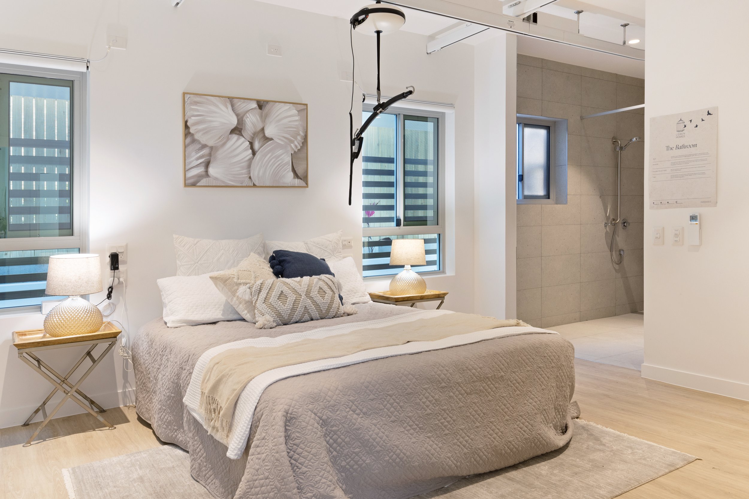 The accessible bedroom of a Leben Homes Specialist Disability Accommodation (SDA) in Bowen