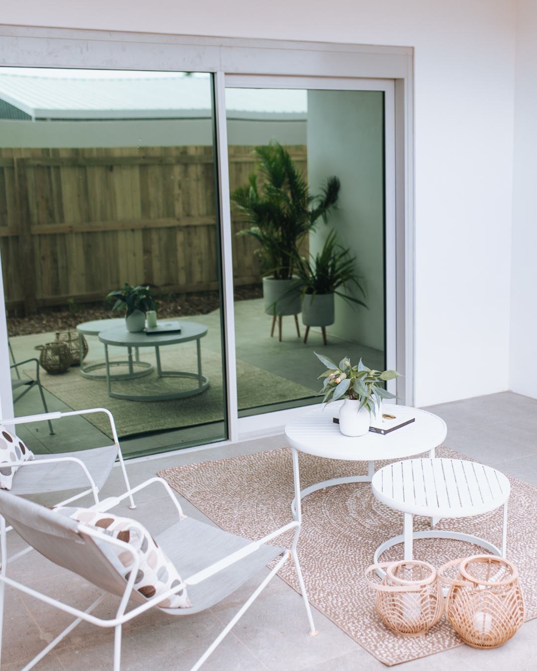 The outdoor patio of a Leben Homes Specialist Disability Accommodation (SDA) in Rockhampton