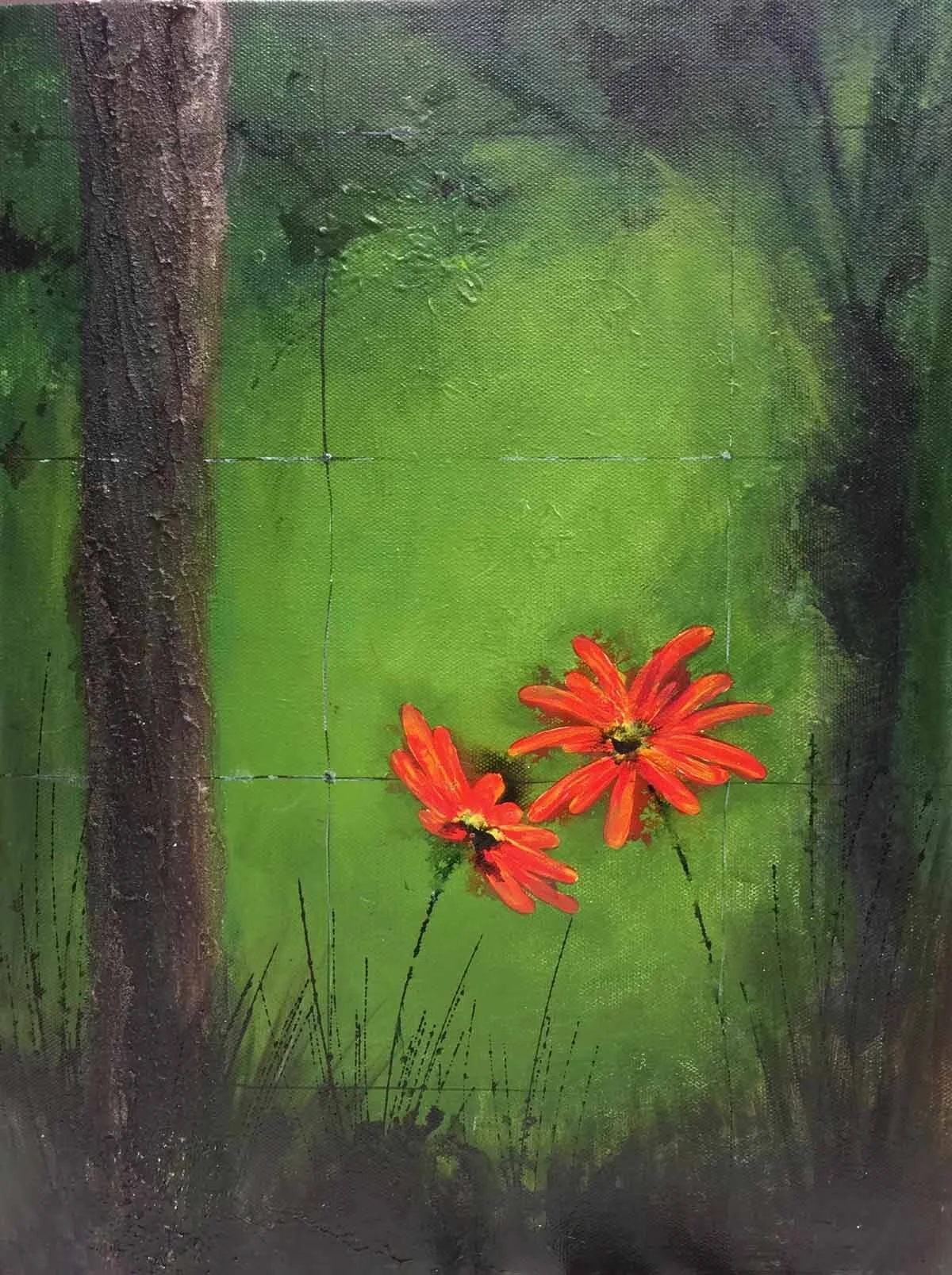 beyond-the-fence-red-daisies-Diana-Nicholson-Plank-New-Zealand-Artist.jpg