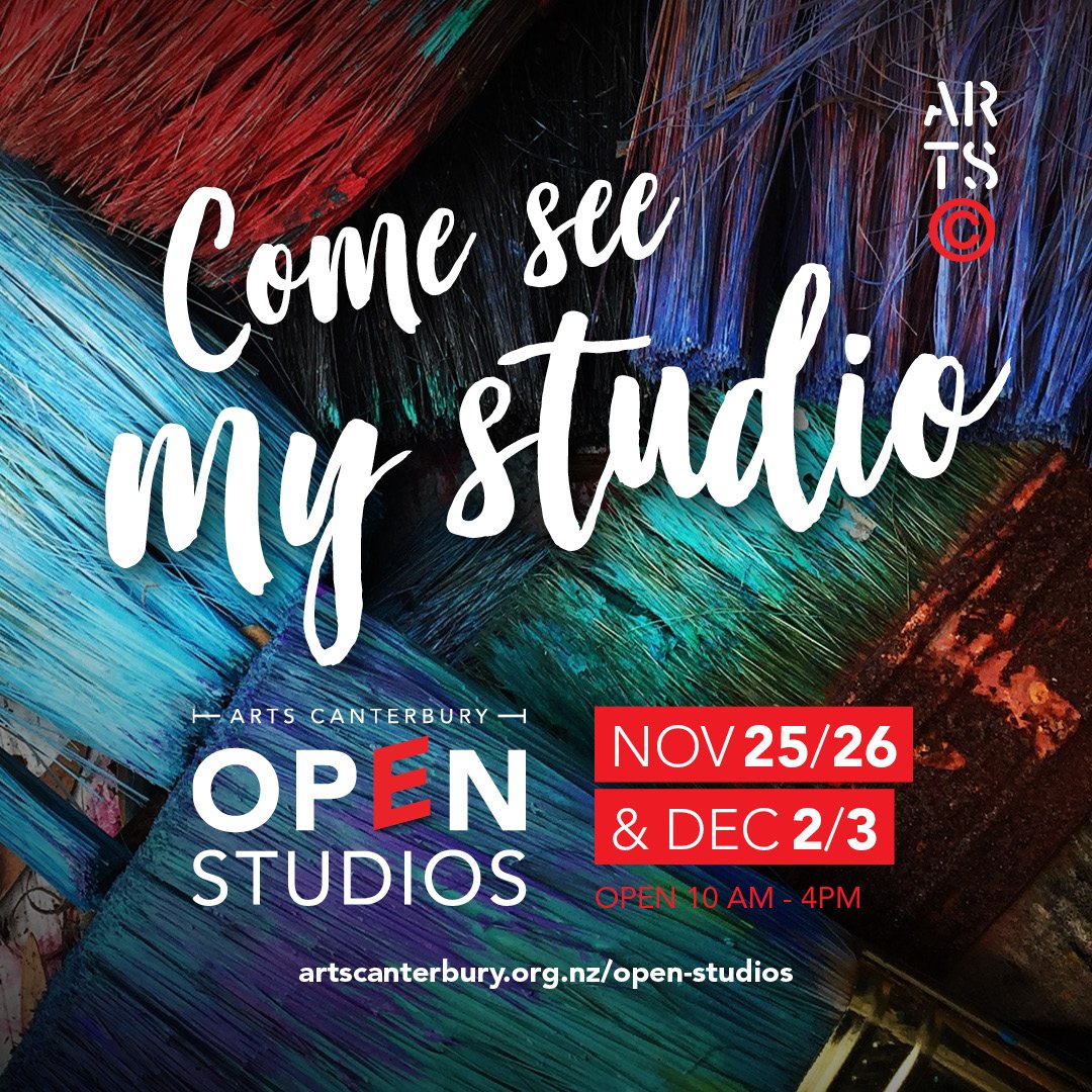 Super excited to be a part of the Inaugural Arts Canterbury Open Studios that starts TOMORROW (!) 👻🍾🥳🎈
I am one of 81 Artists opening their studio spaces for people to come see us work, chat and check out how the magic happens.
I personally will 