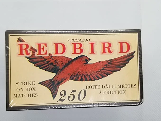 Red Bird Strike-on-Box Matches - 300 Count (10 Packs) For Home, Camping & Emergency Use