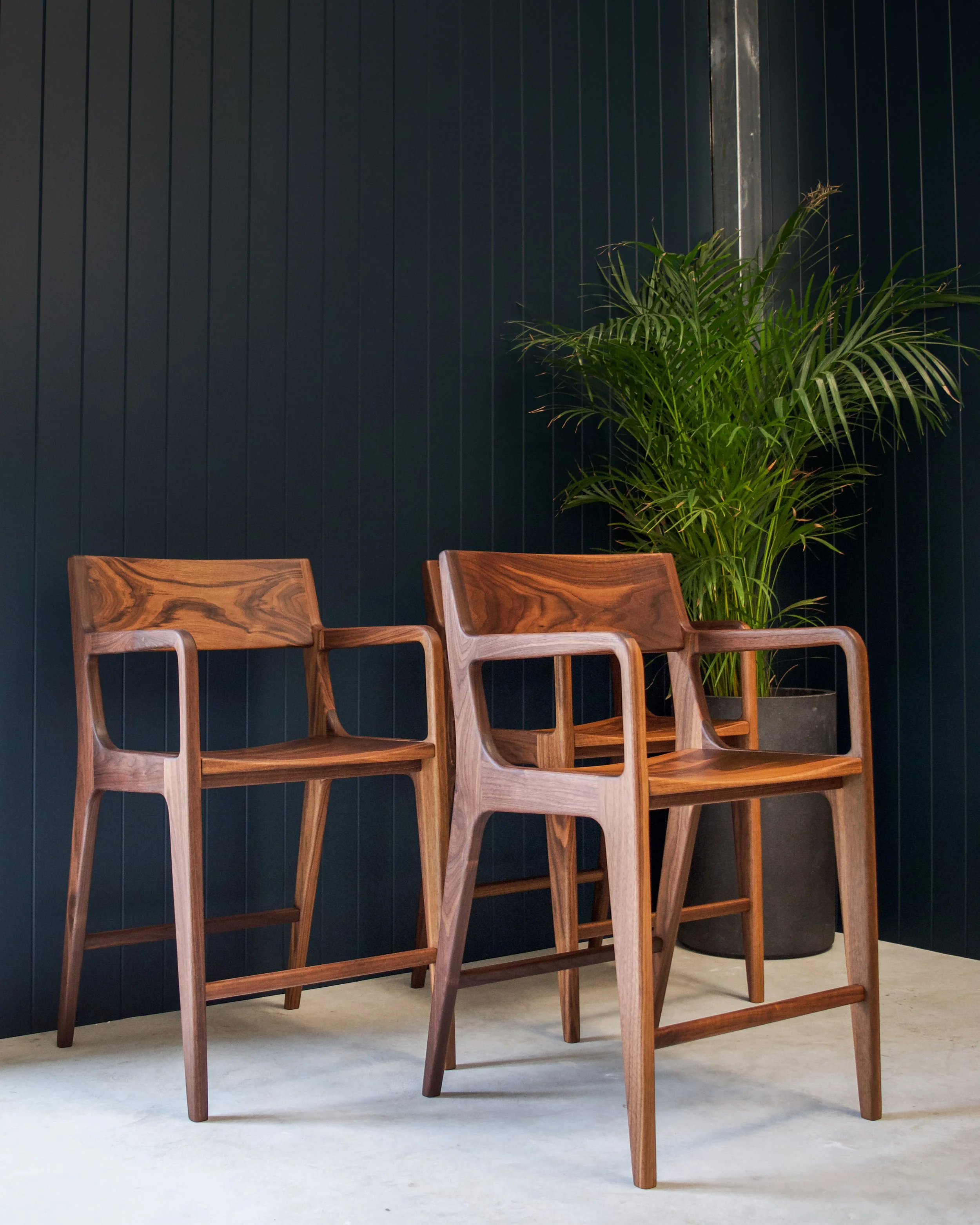 Black walnut barstools