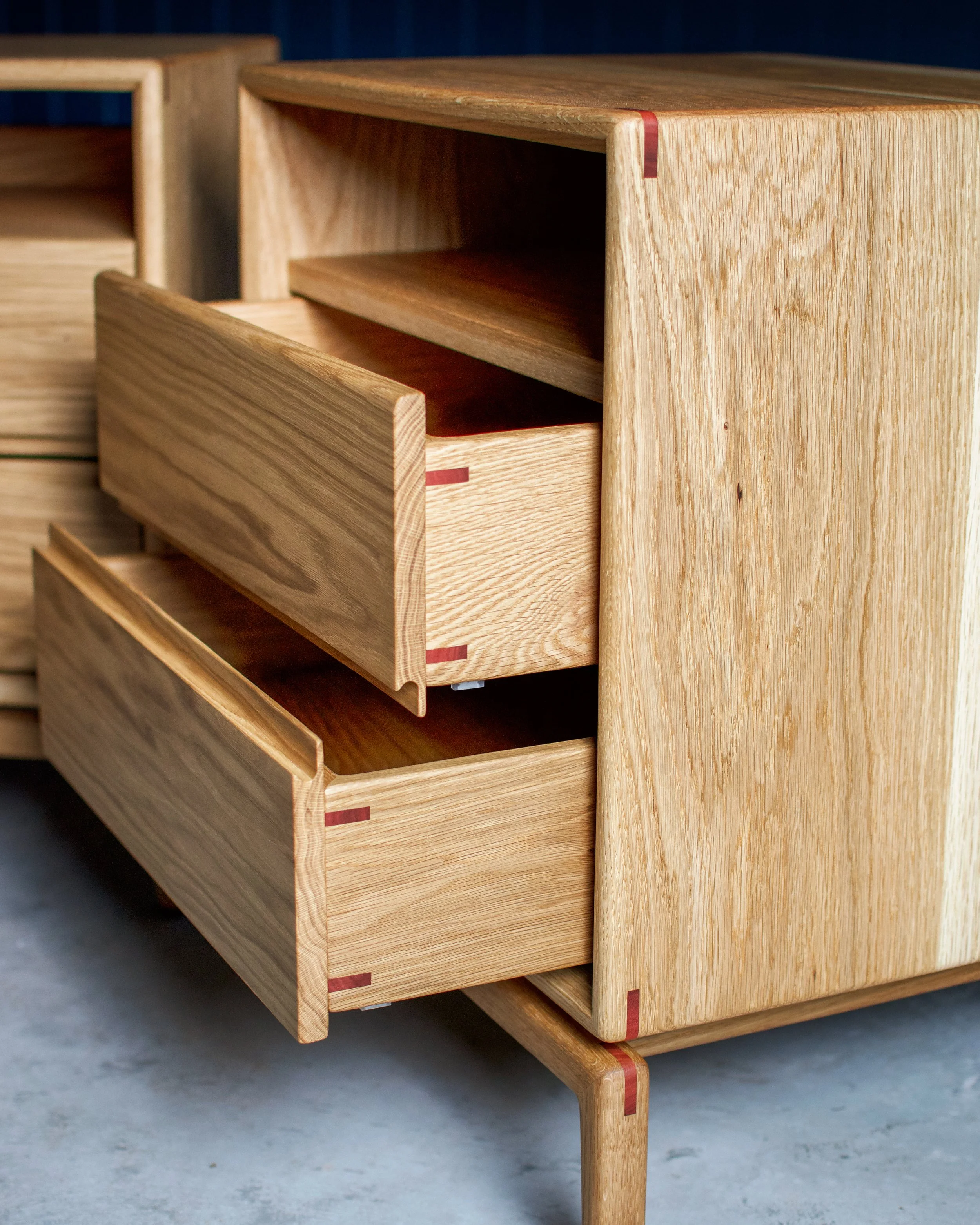 White oak bedside tables