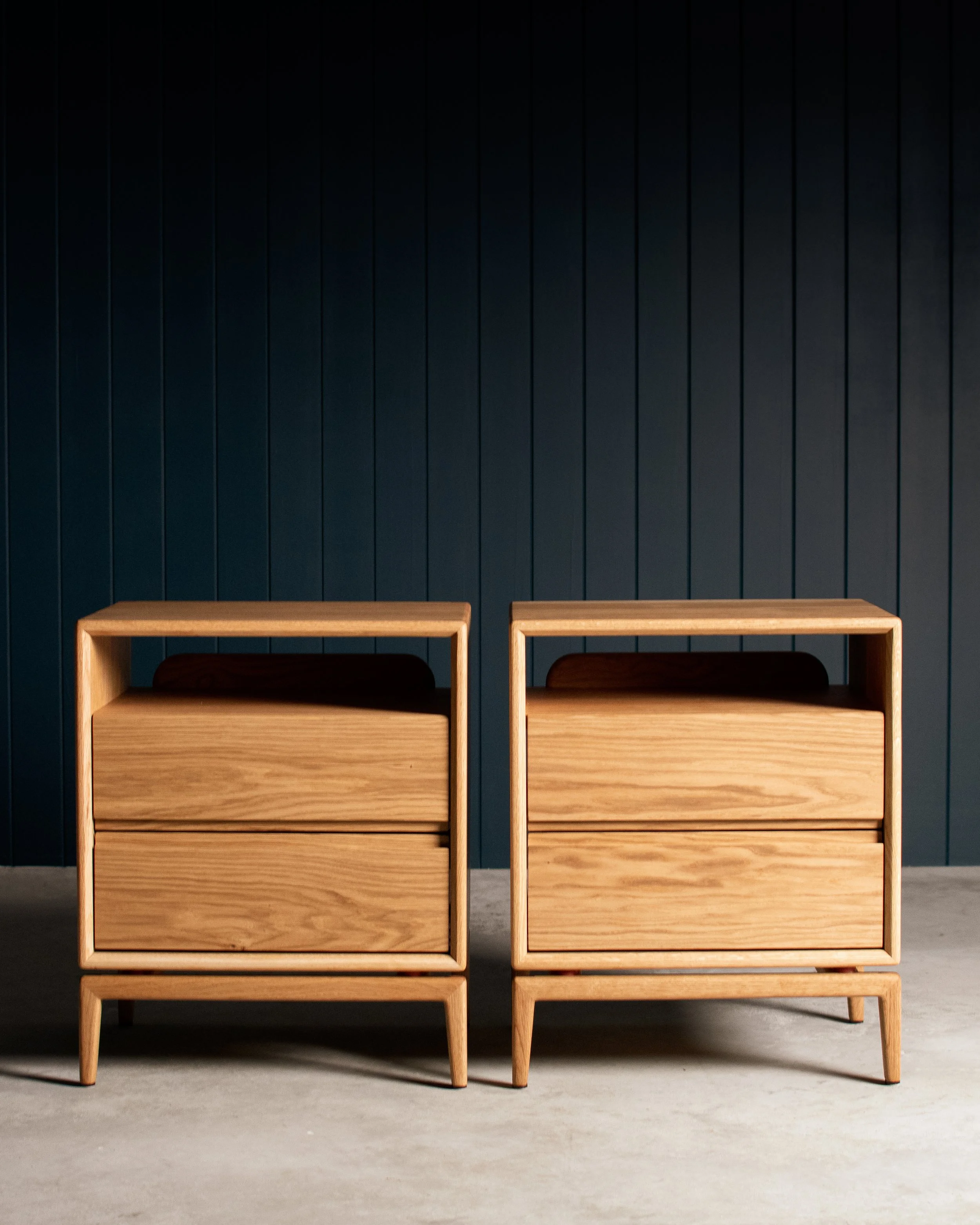 White oak bedside tables
