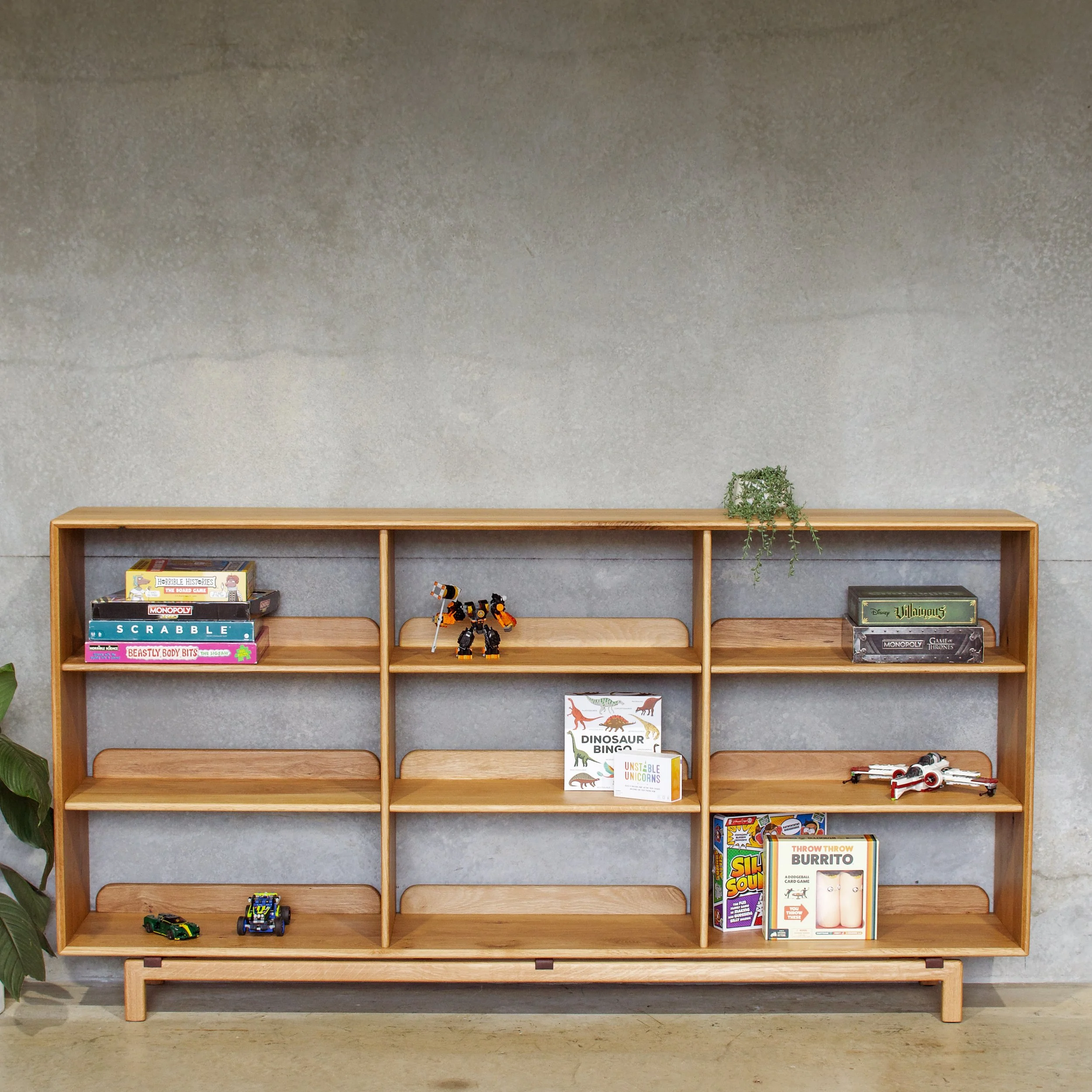 White oak games cabinet