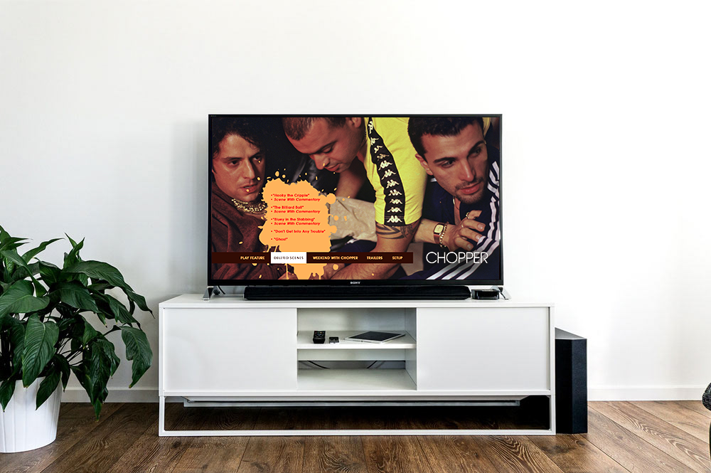 User Interface layout of the Blu-ray menu.