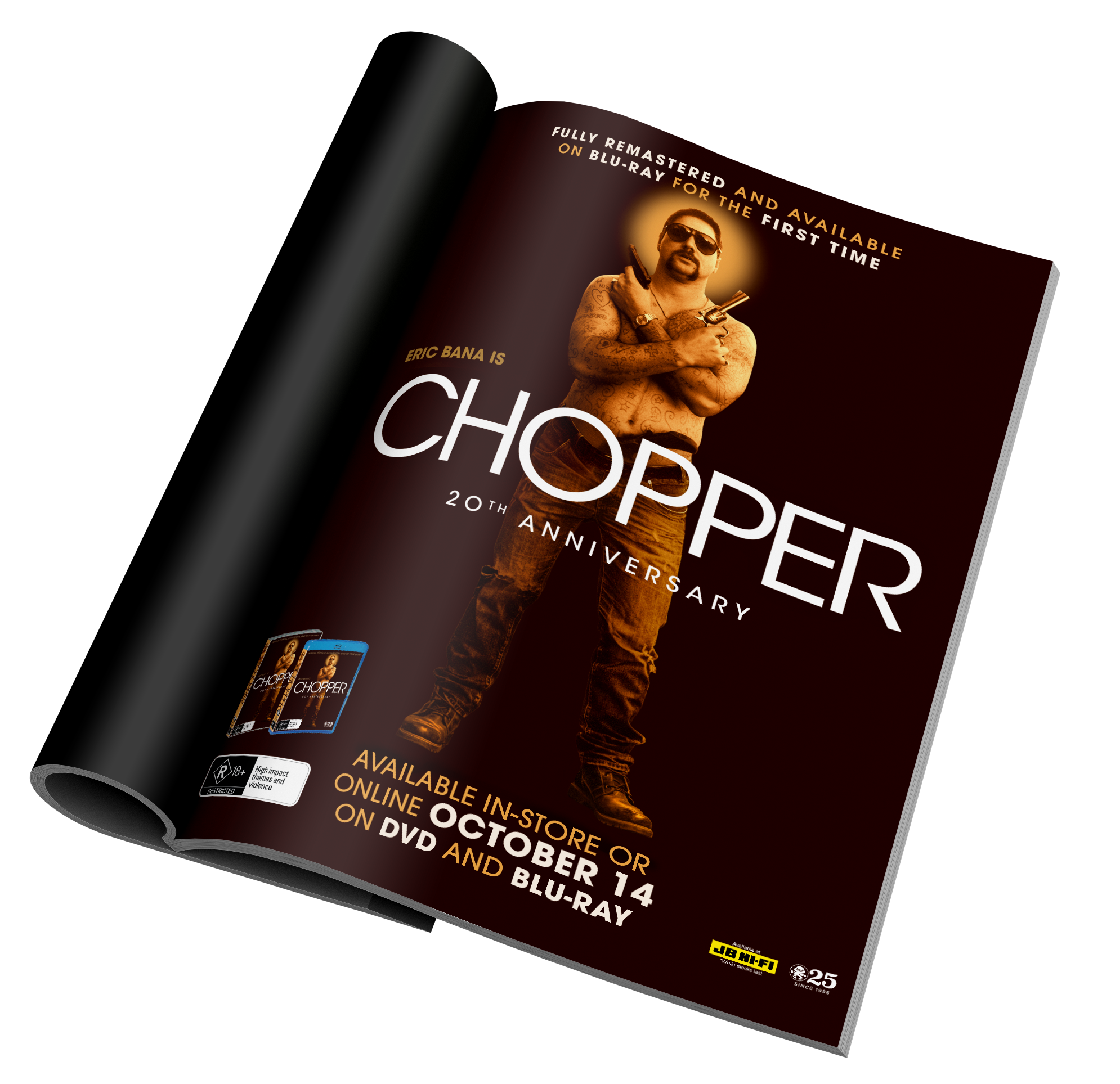 Advertisement used in JB HI-FI’s monthly magazine STACK.