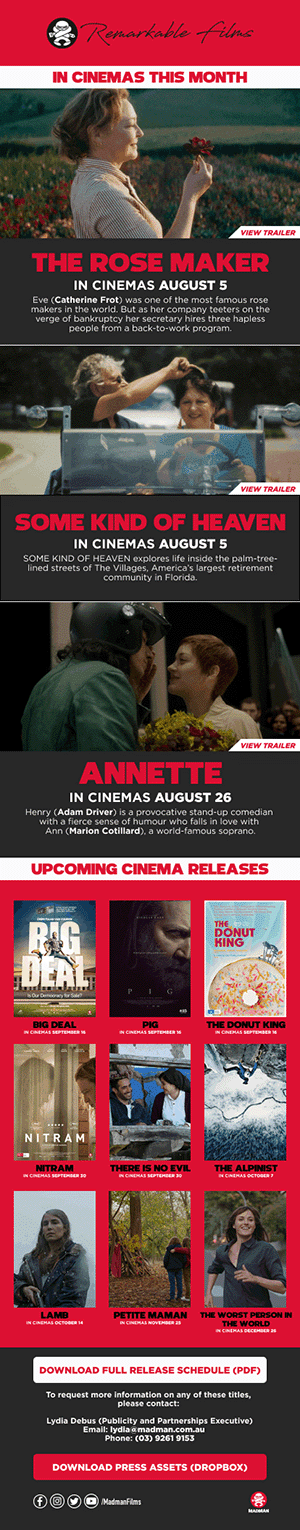 EDM - Theatrical Release Schedule Newsletter