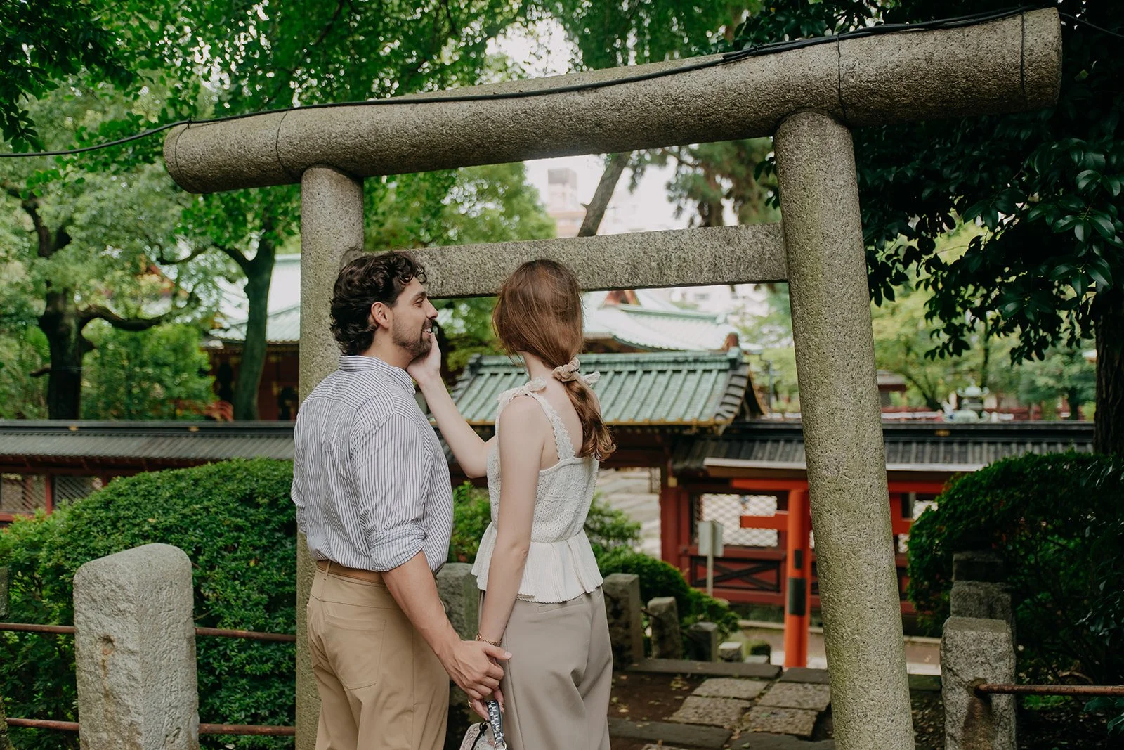 Couple at Rikugien Gardens Japan