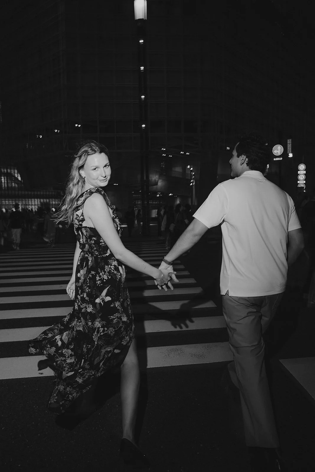 Evening engagement session Yurakucho Tokyo Japan night