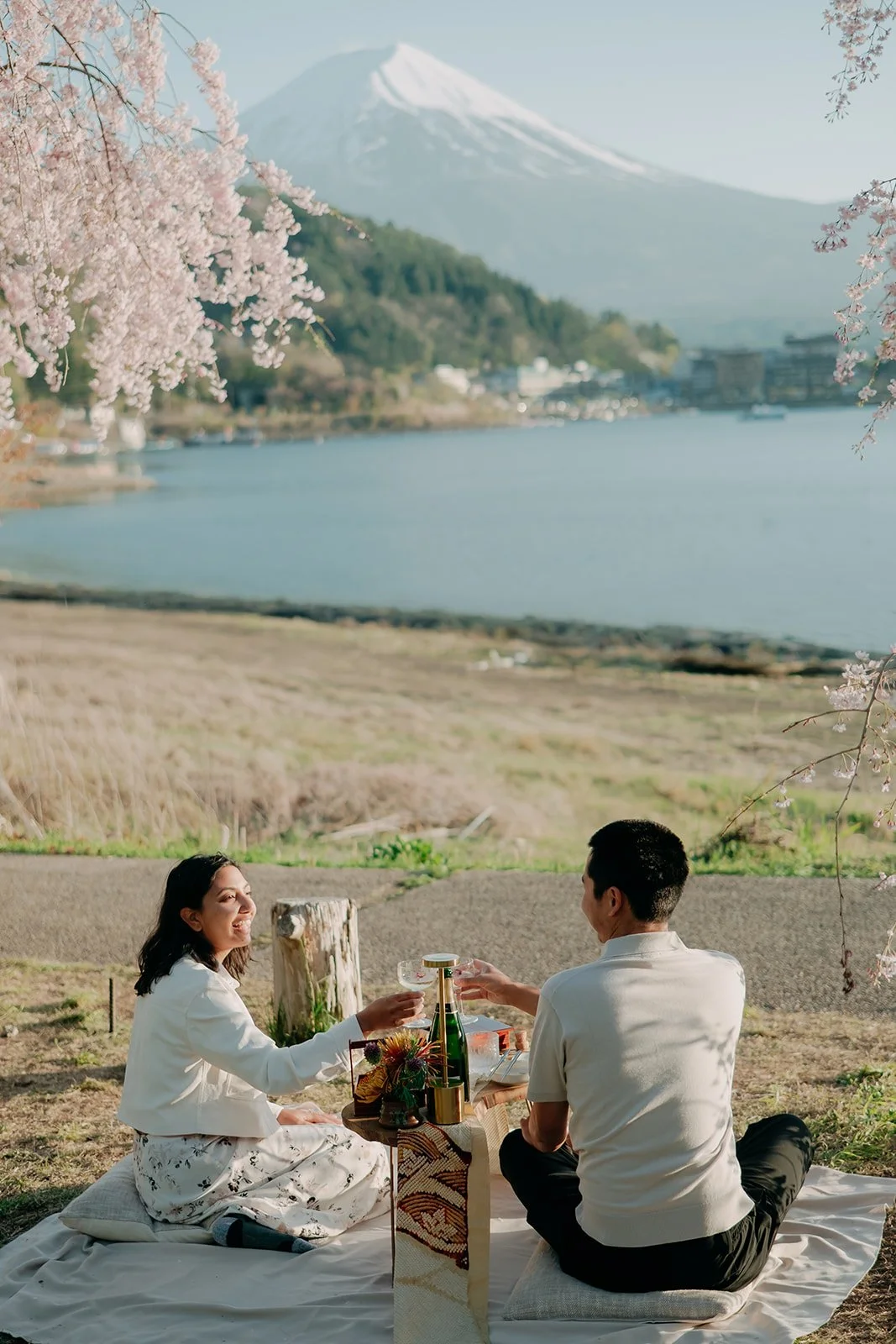 Bringing a Romantic Picnic Proposal to Life at Lake Kawaguchiko