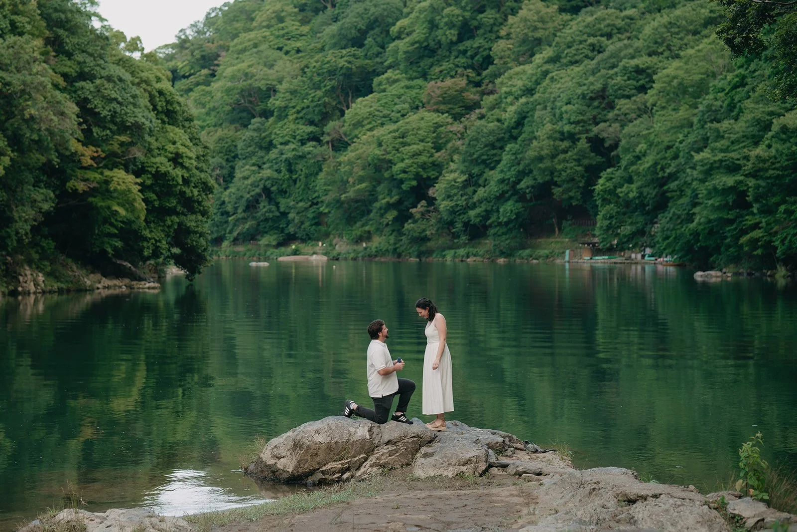 Surprise Proposal in Kyoto: Hoshinoya River