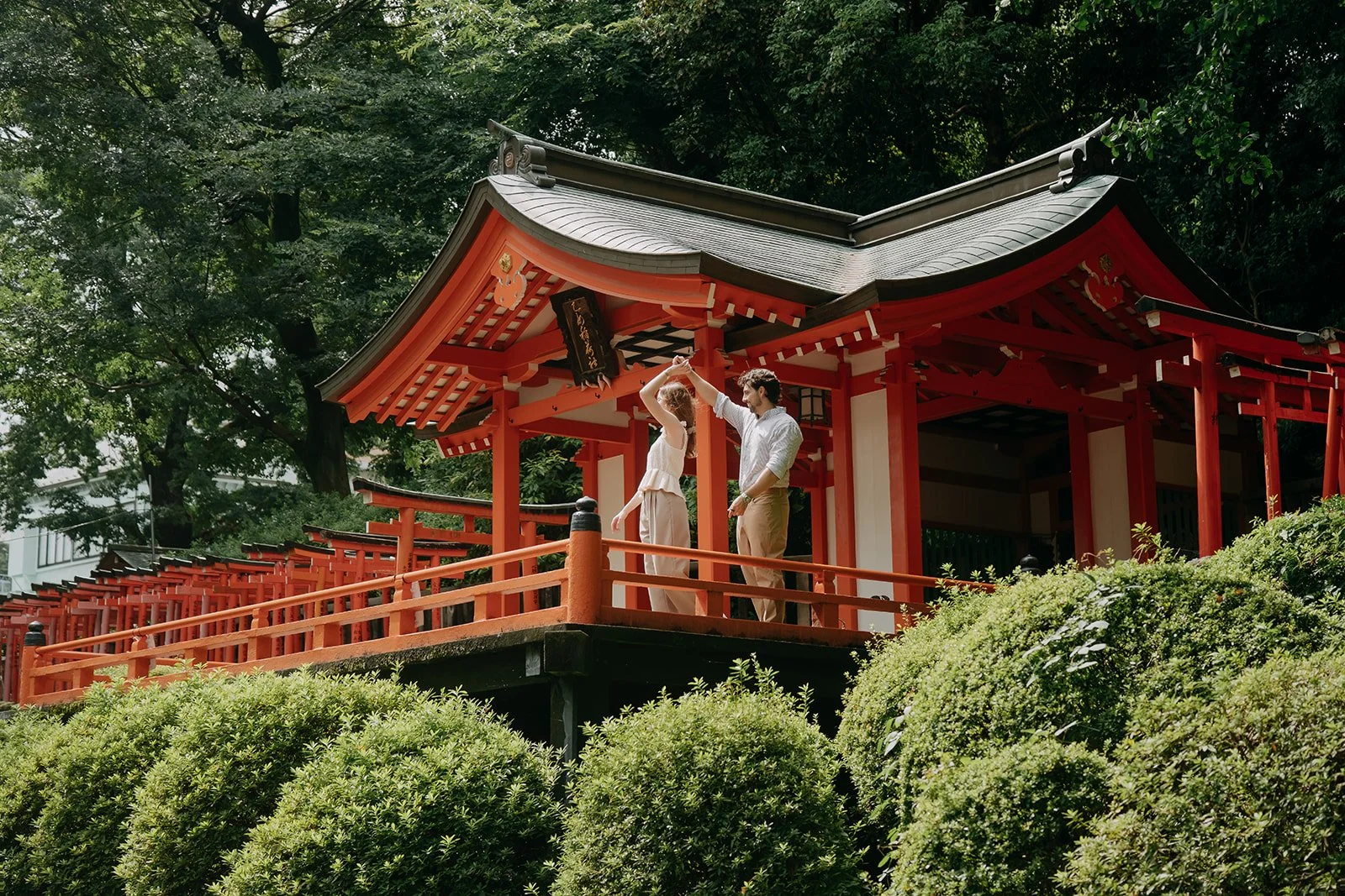Nezu Shrine, Tokyo Japan engagement shoot