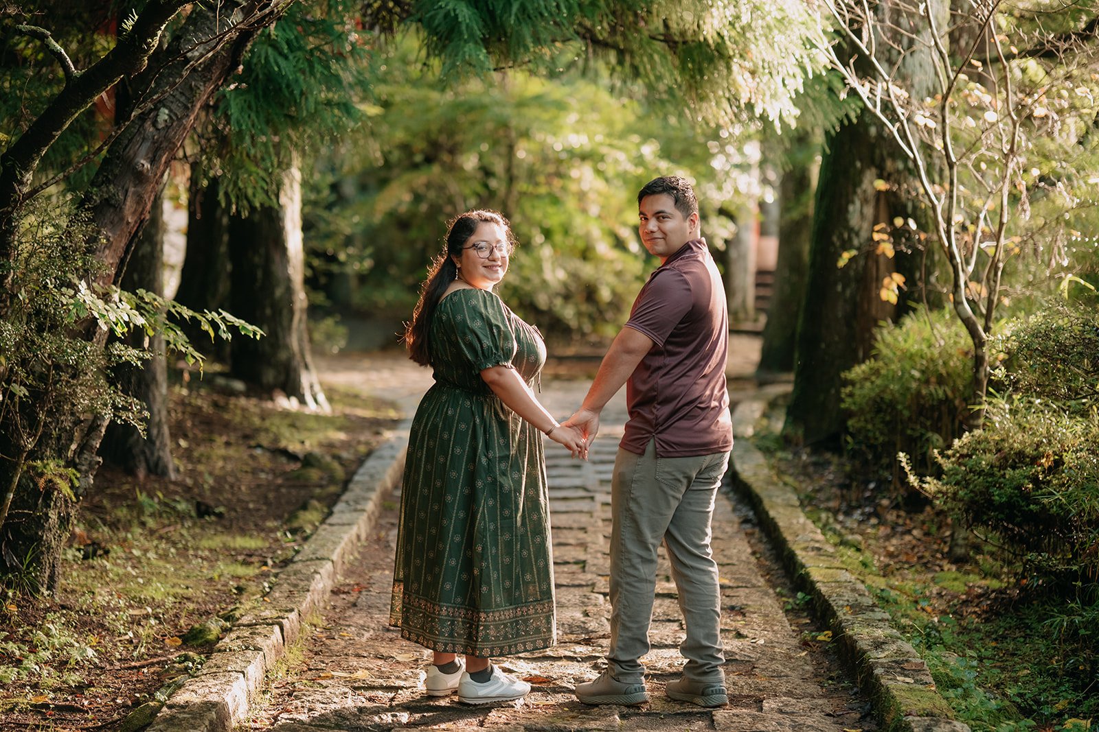 Sunrise proposal at Hakone Shrine