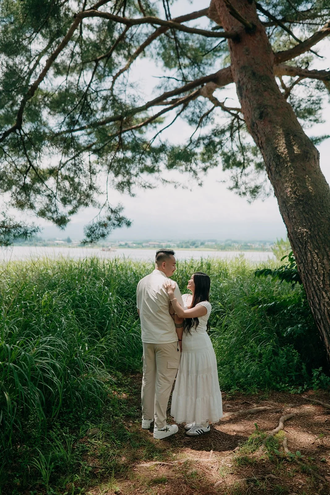 Lake Kawaguchiko proposal photoshoot