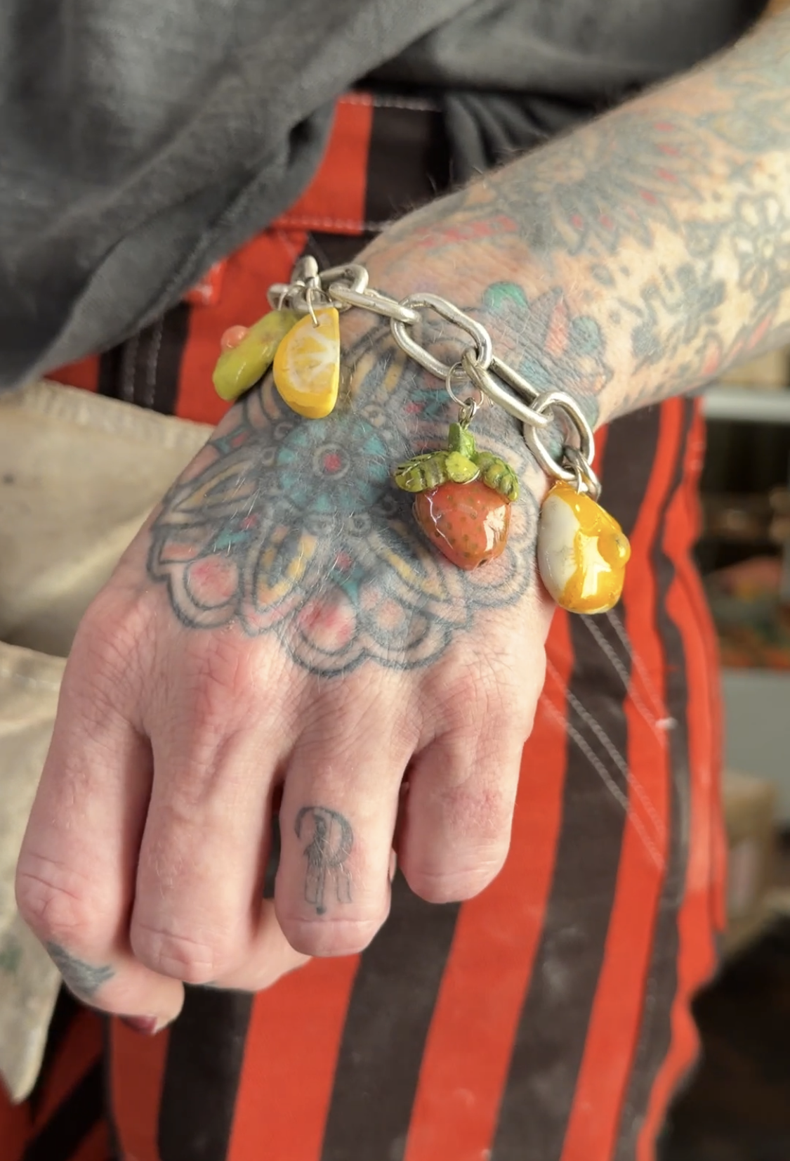 HANDCARVED BILLIARD BALL FOOD CHARMS