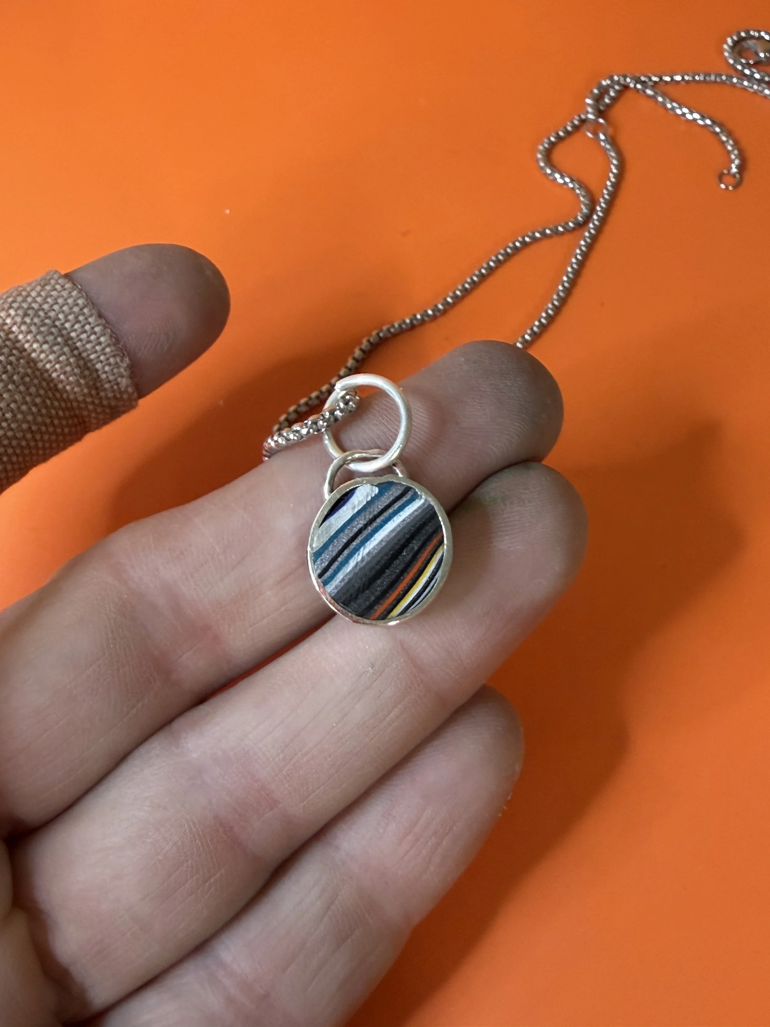 1990'S BOWLING GREEN CORVETTE FORDITE NECKLACE