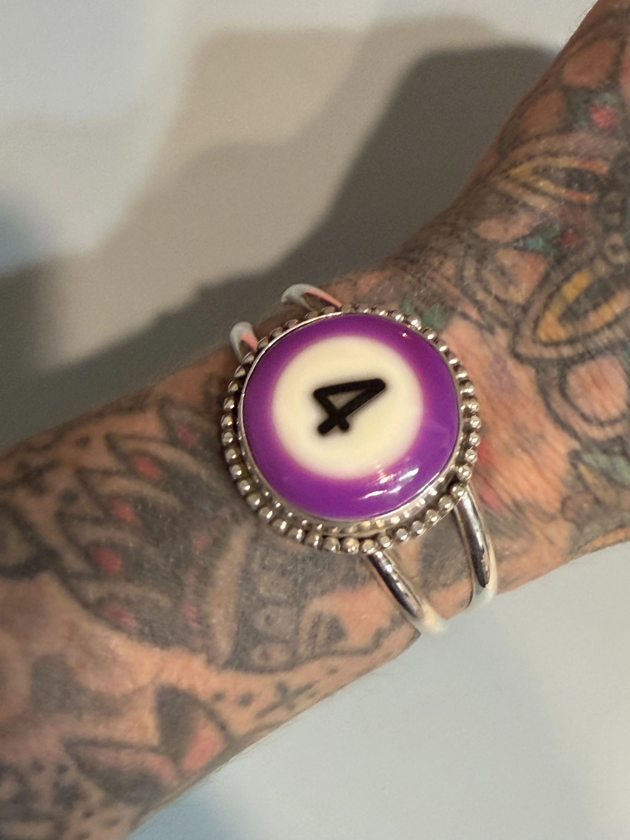ROUND OMBRE FUCHSIA PURPLE 4 BALL CUFF