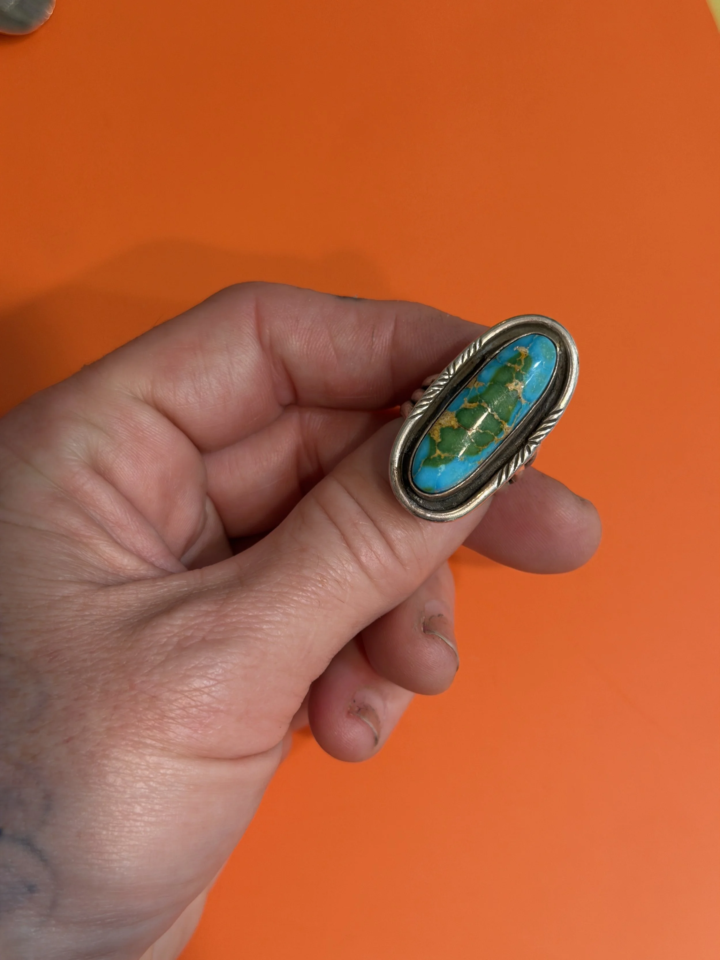 PERSONAL COLLECITON - SONORAN MOUNTAIN TURQUOISE RING SIZE 7.5
