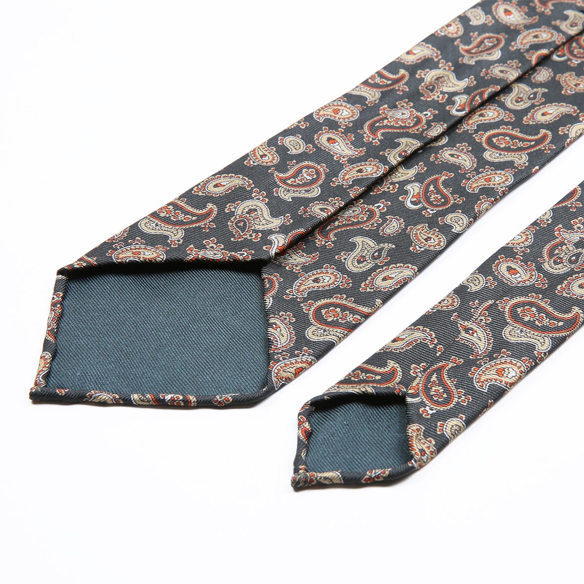 3 Dark green with red and cream paisley.jpeg