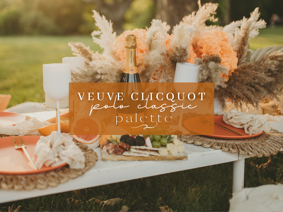Pampas Picnics Palette | Orange Polo Classic Veuve  Picnic 