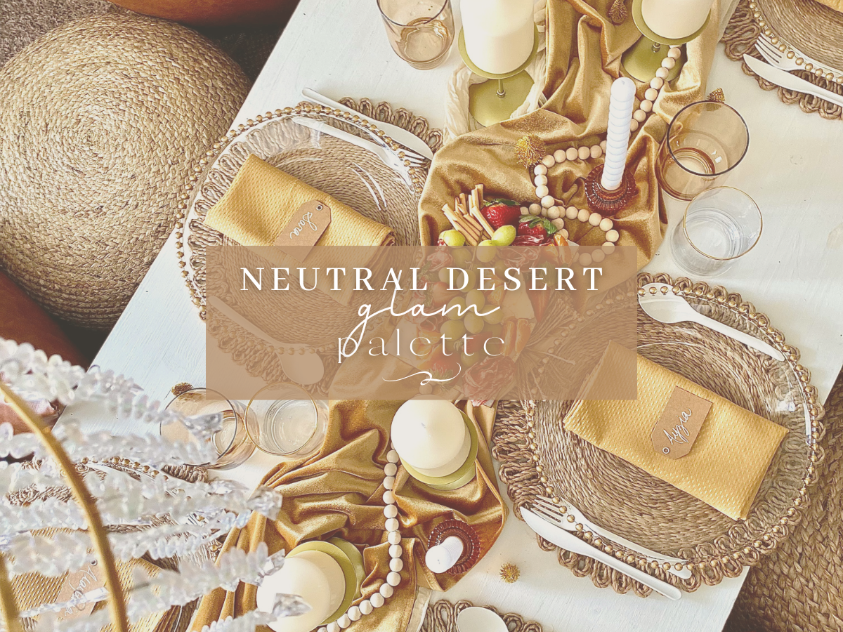 neutral desert glam palette | pampas picnics 