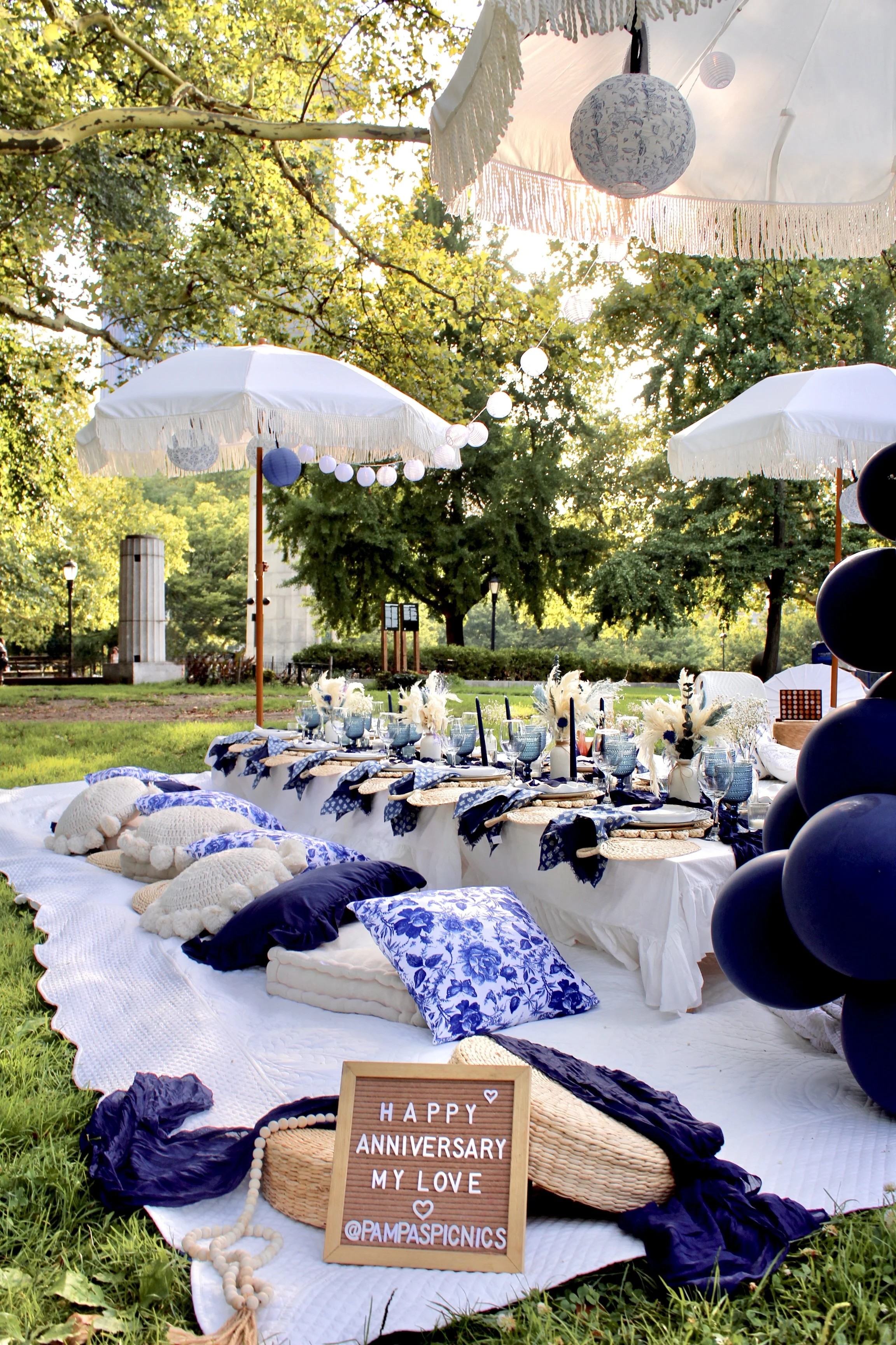 From an Upstate Elopement to a Royal Blue Anniversary Picnic in Brooklyn