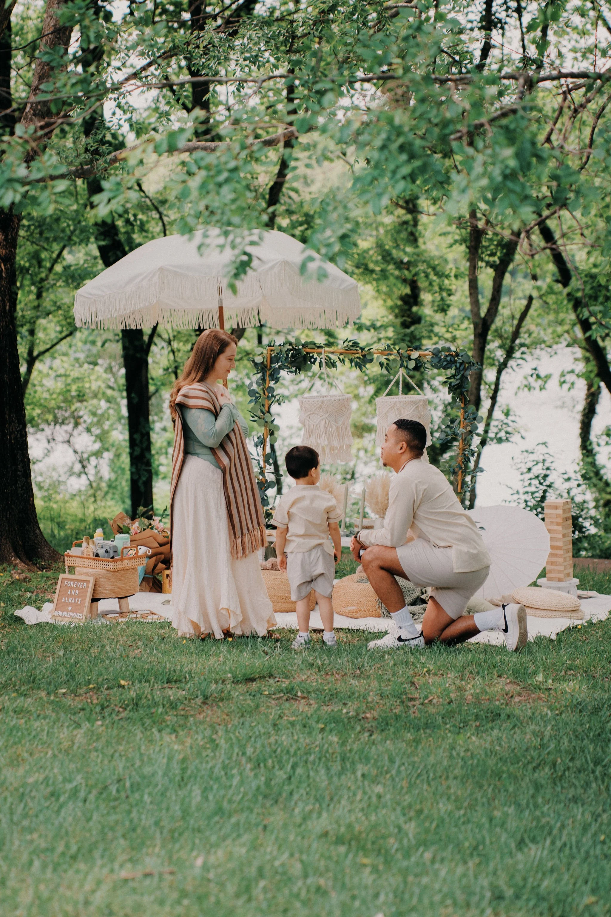 An Ethereal Family Proposal Picnic at Black Hill Regional Park