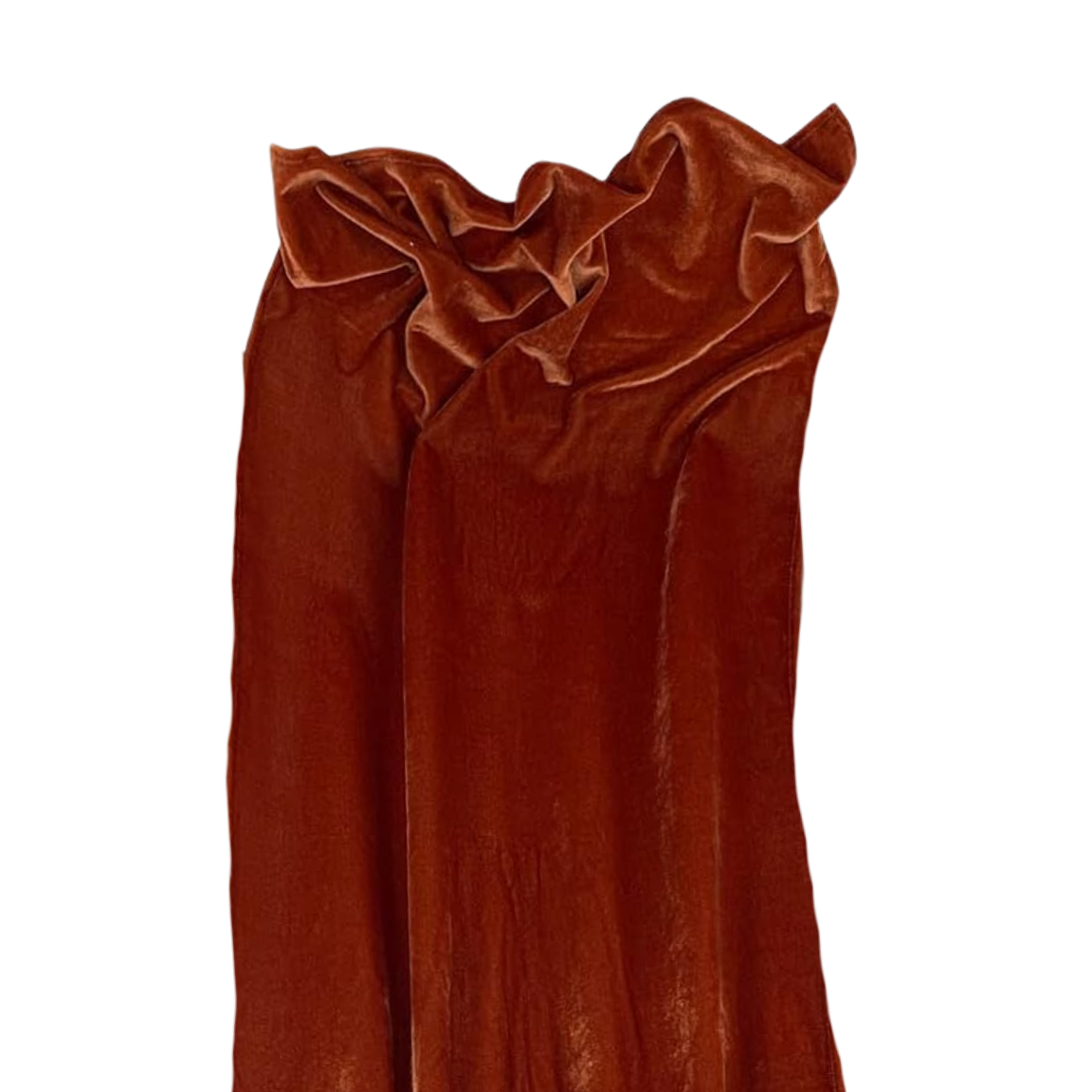 Terracotta Crushed Velvet Table Runner