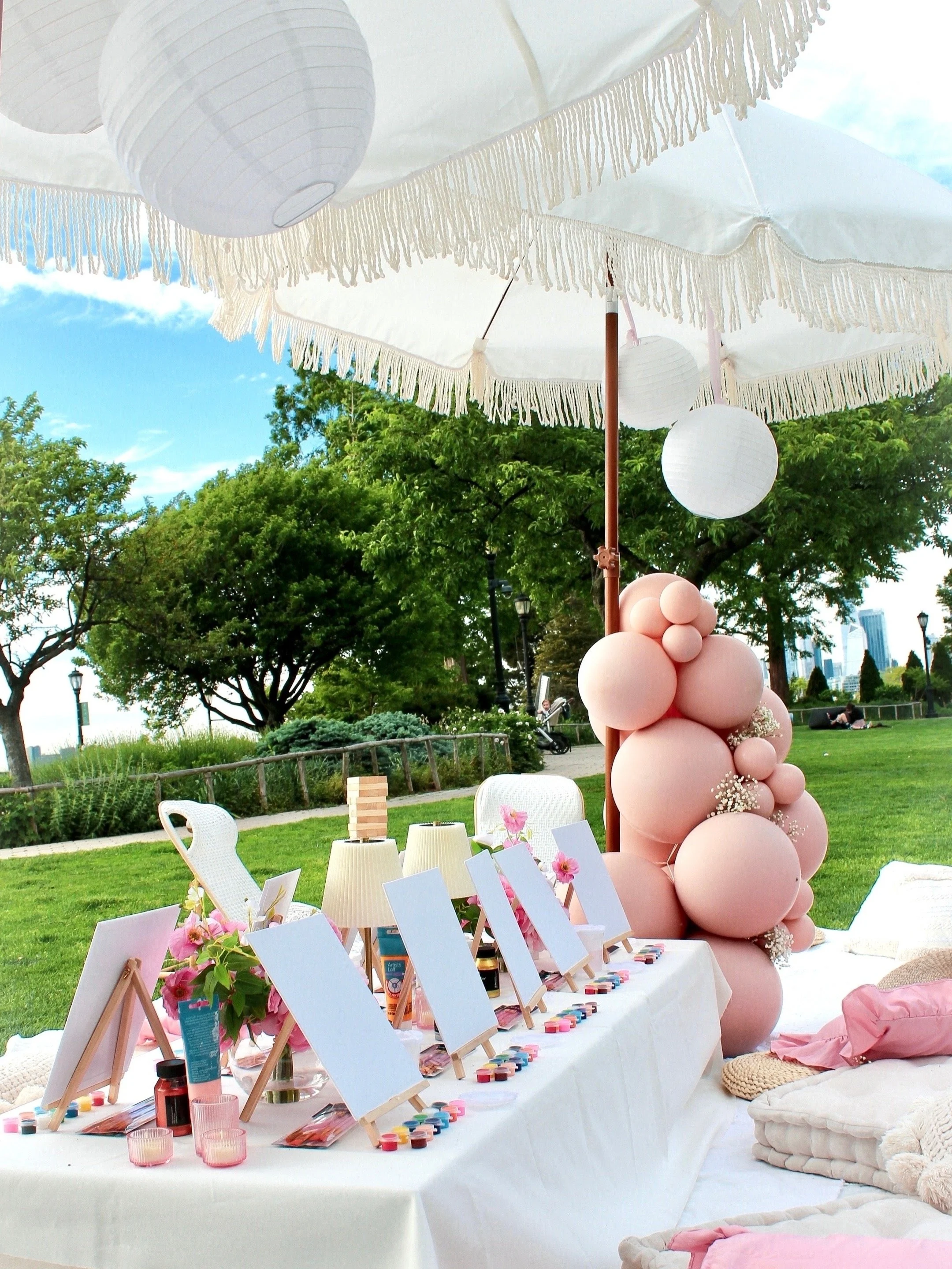 Pampas Picnics Paint and Sip | NYC DMV Luxury Picnic