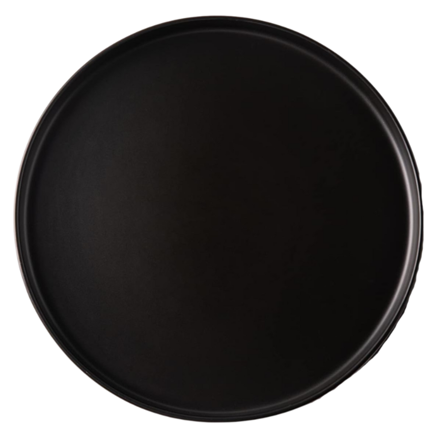 Modern Black Matte Ceramic Dinner Plate