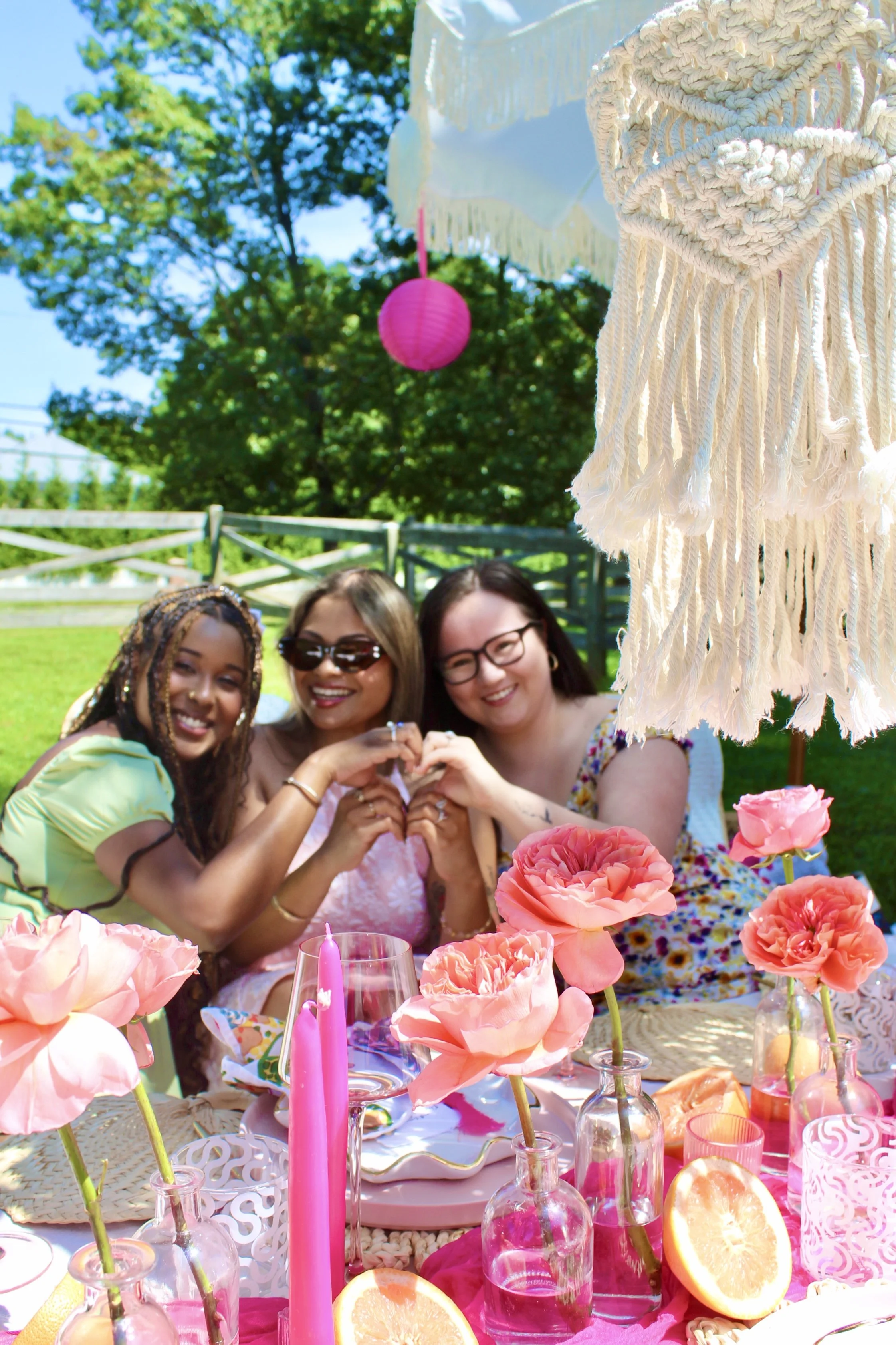 Surprise garden picnic for four guests in Vienna, Virginia