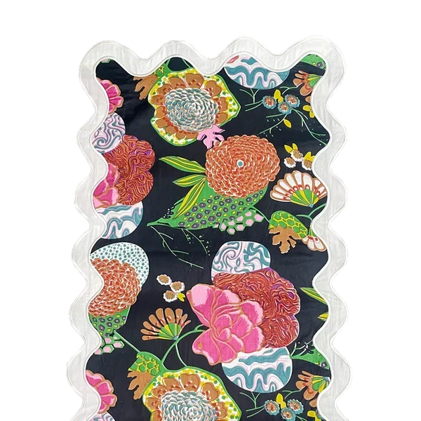 The Wednesday: Black + Pink Floral Runner