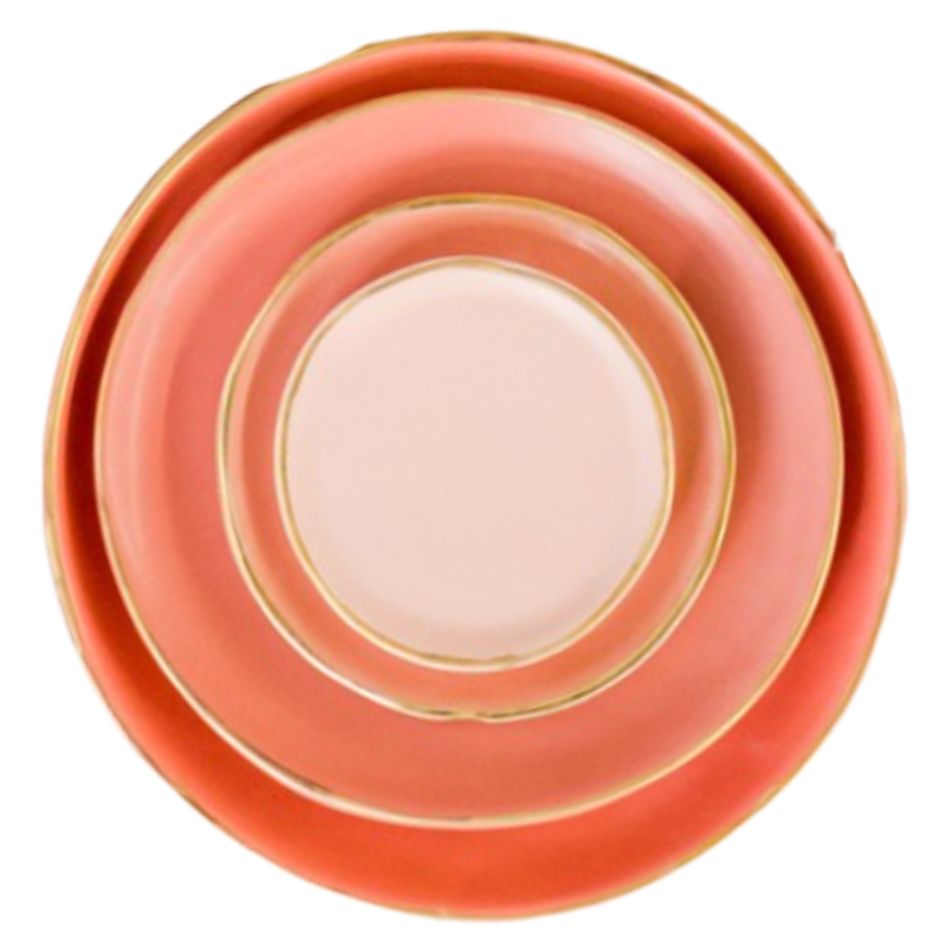 The Soleil: Handmade Peach Charger Plate