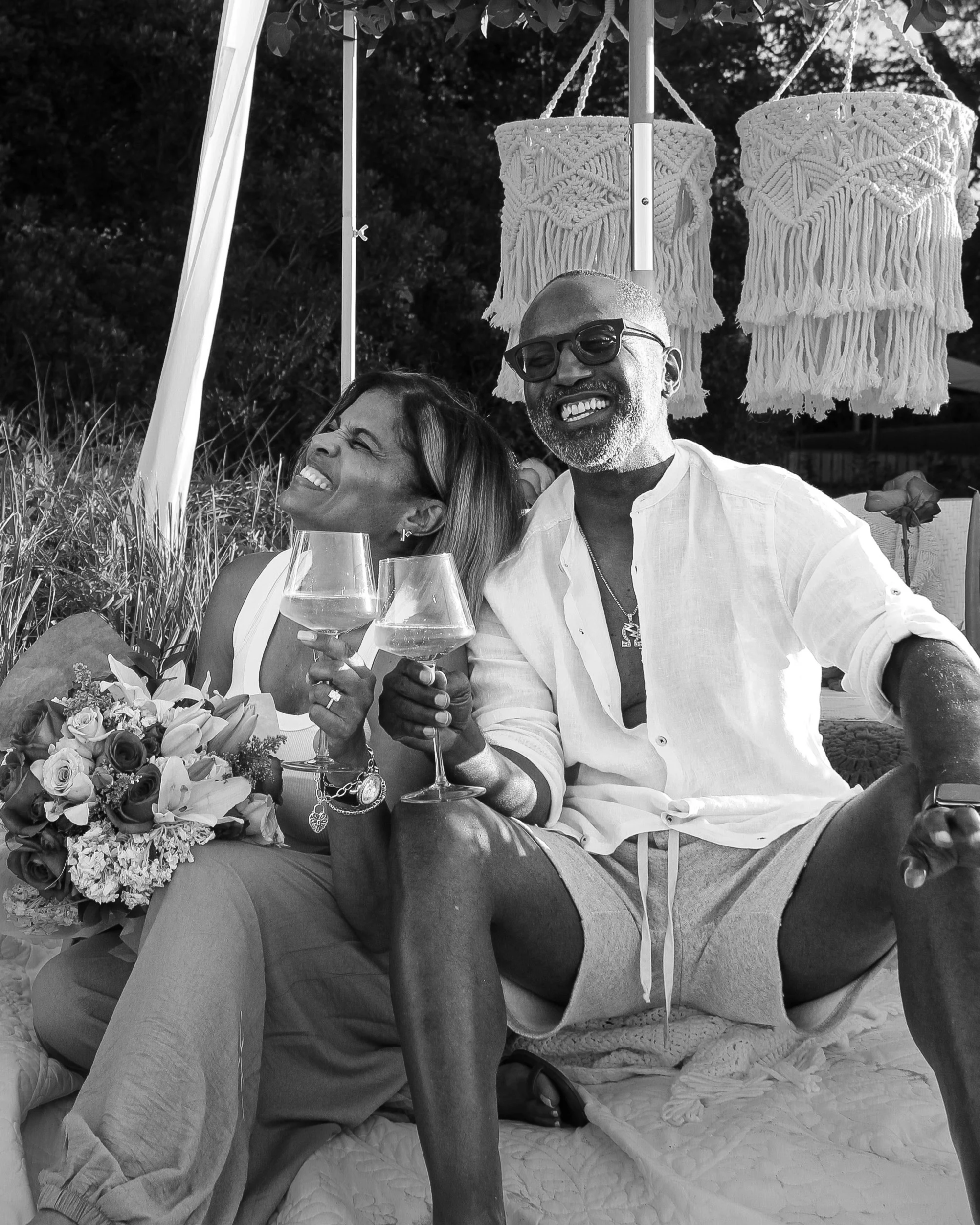 Pampas Picnics Proposal | Hamptons Azurest Beach | Pretty in Pink