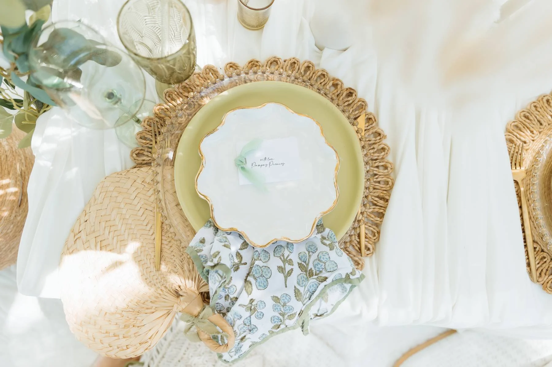 Cedar and Sage Tablescape Picnic Gender Reveal Picnic in Alexandria
