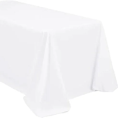 White Heavy Duty Rectangular Table Linen (156″ x 90″)