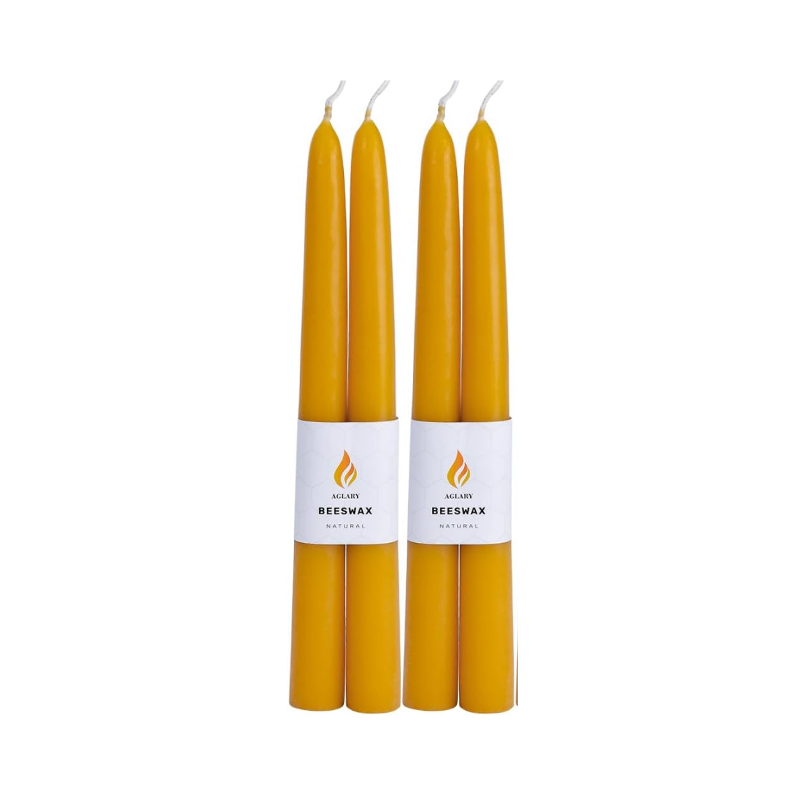 Marigold Natural Raw Beeswax Taper Candle