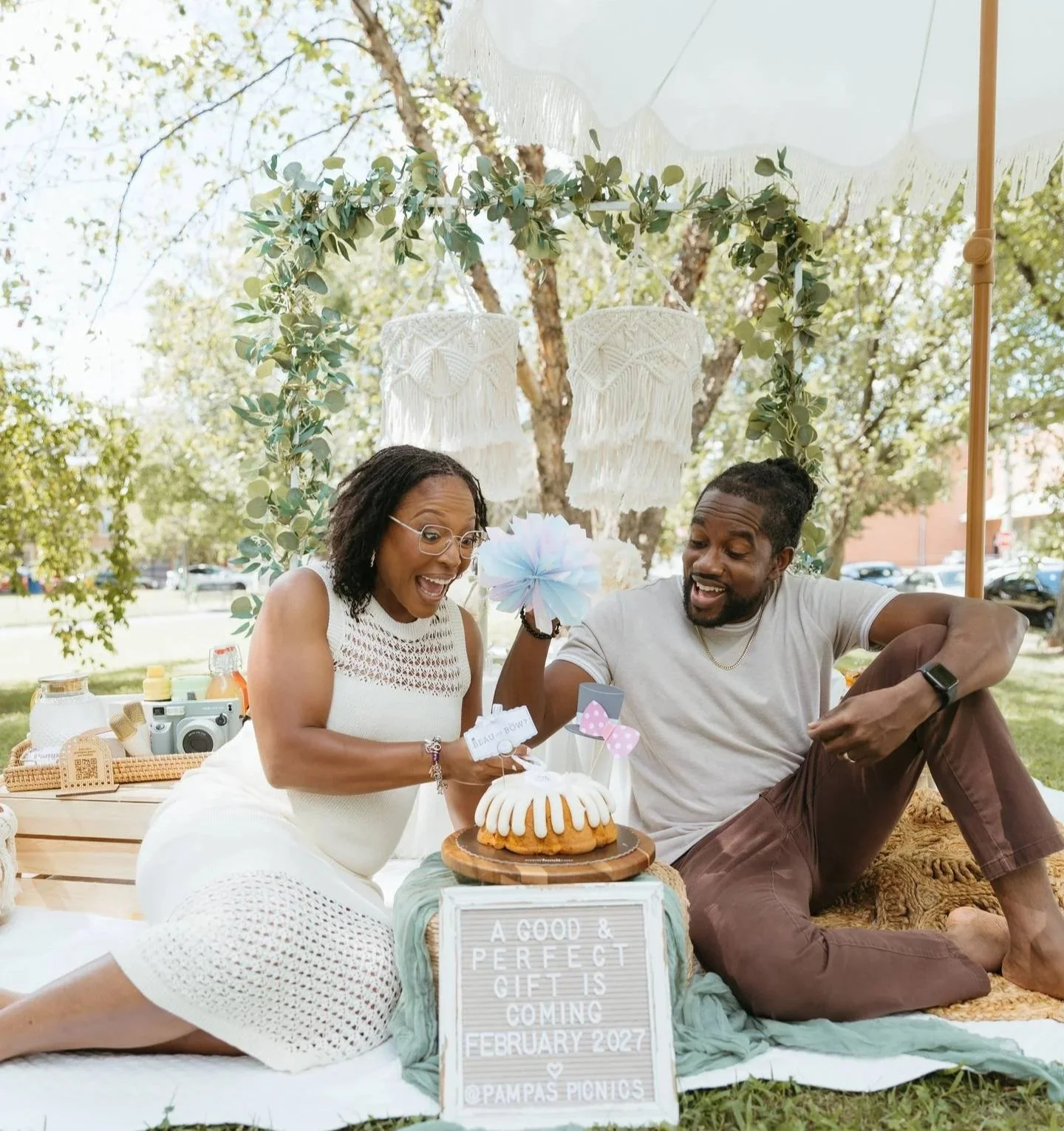 Gender Reveal Surprise | Pampas Picnics