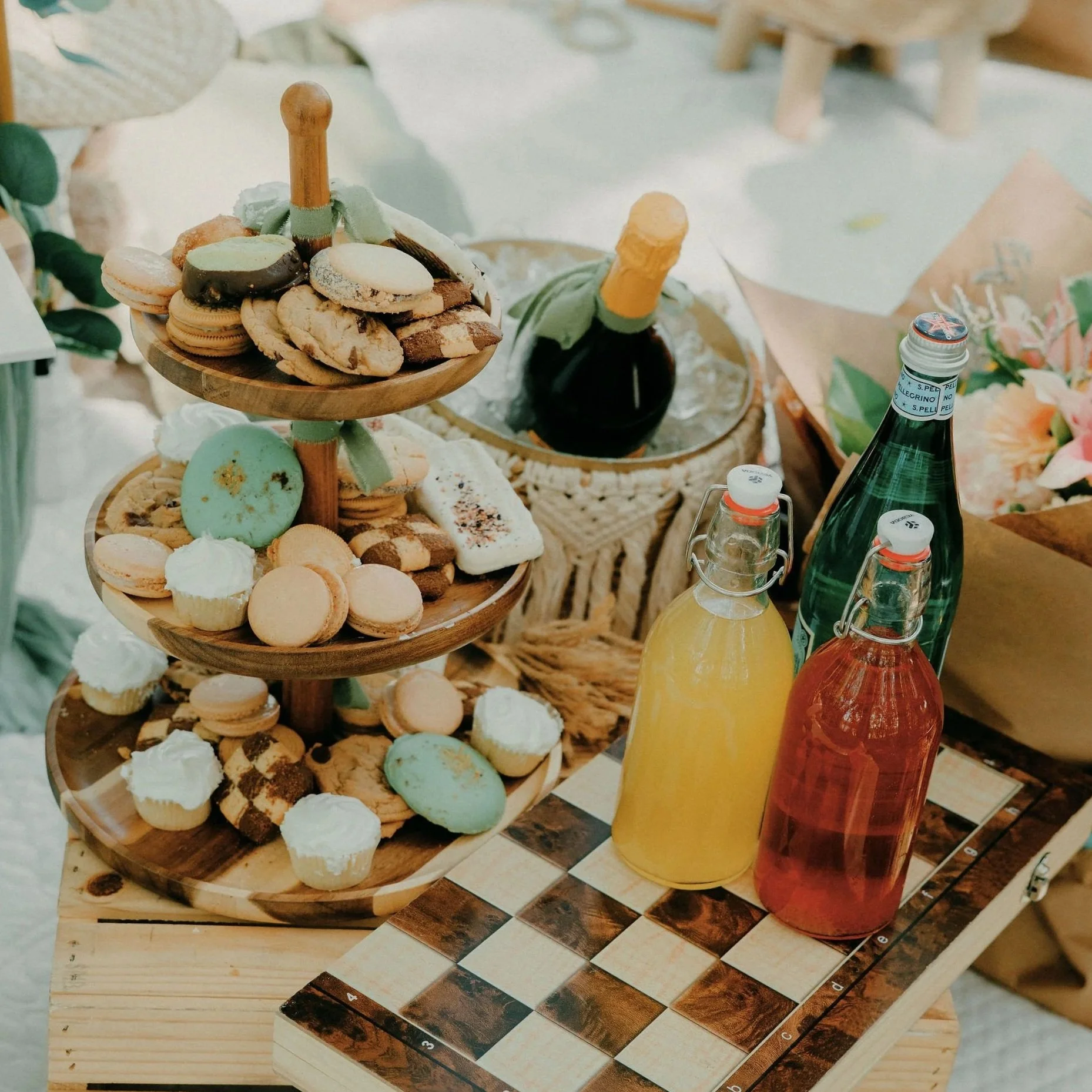 pampas picnics dessert tower