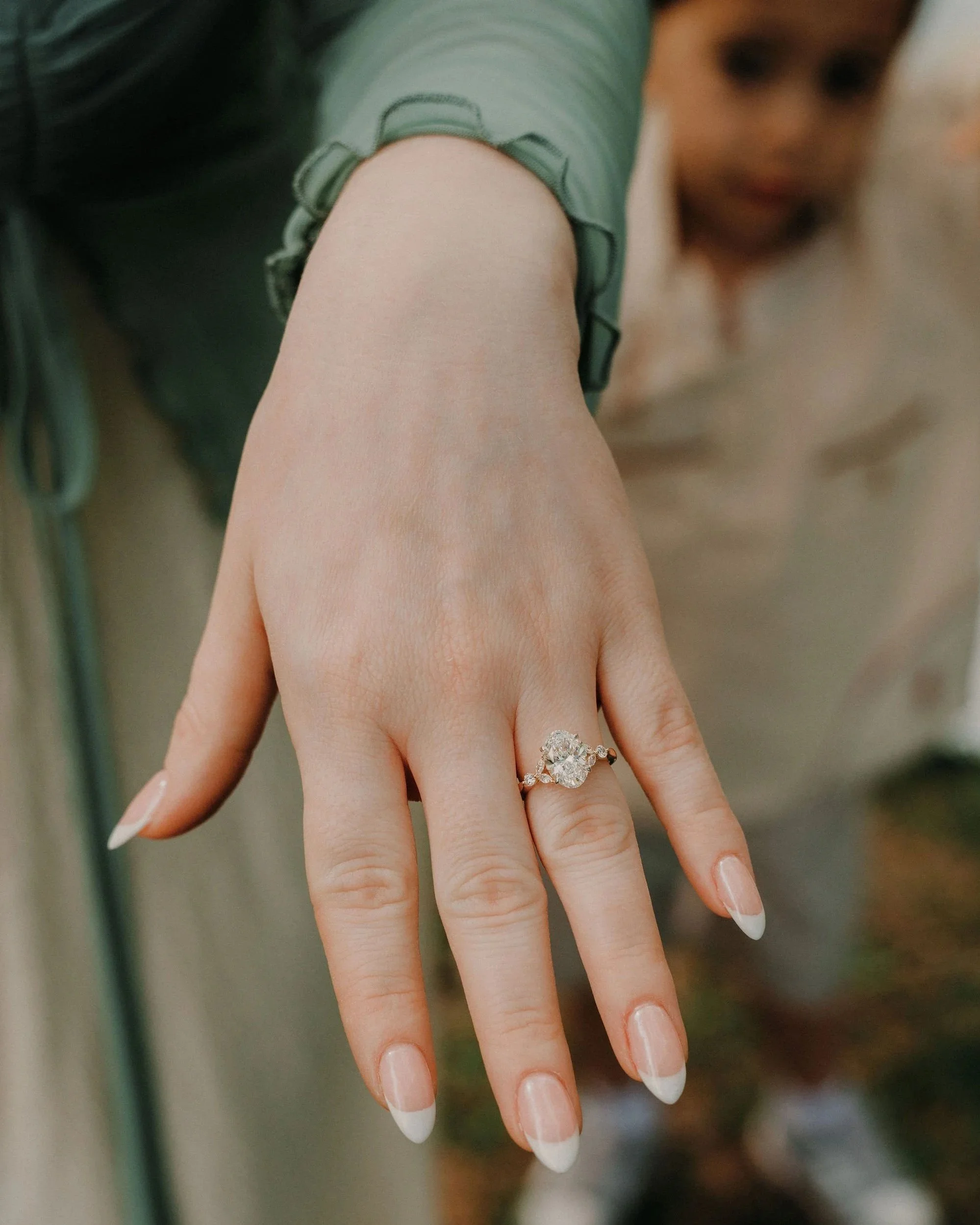 Summer date-night picnic near Gaithersburg after a surprise proposal