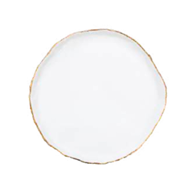 The Bloomington: White + Gold Salad Plate