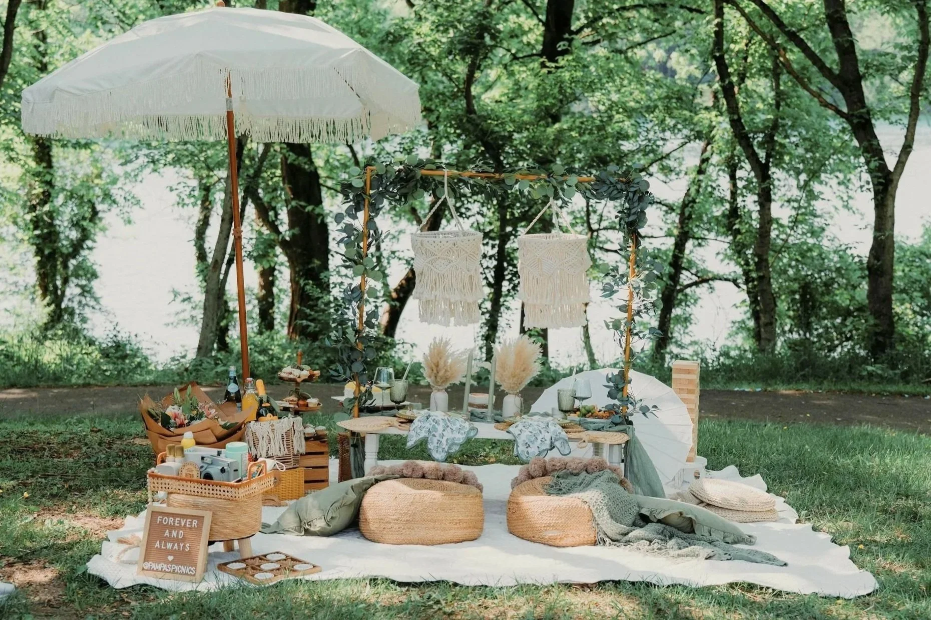 Pampas Picnics Green Palette DMV Date Night