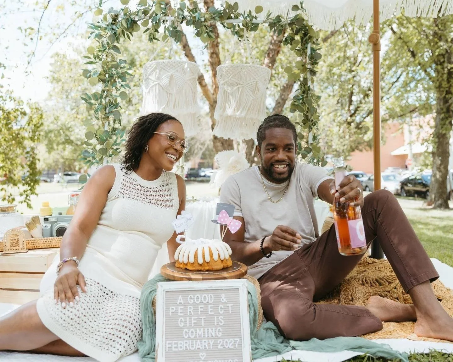 Pampas Picnics Gender Reveal Cedar and Sage Picnic in Alexandria